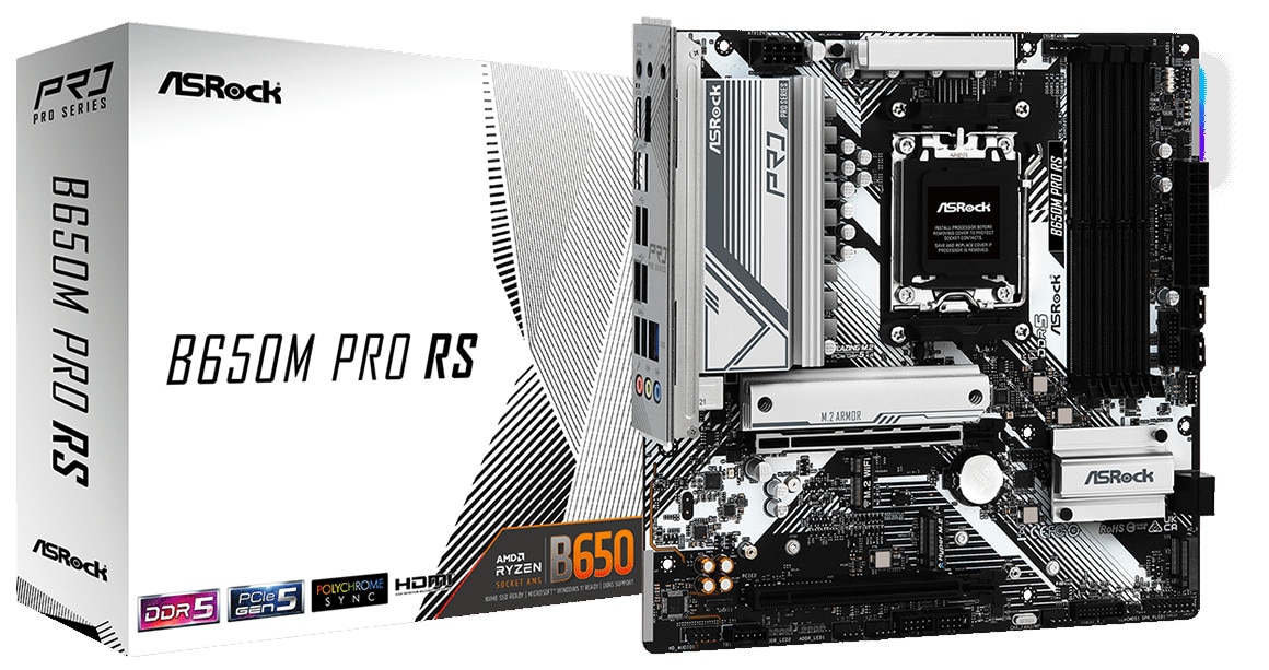 Asrock B650m Pro Rs Am5 Matx Mainboard M.2/Hdmi/Dp/Usb3.2(Gen2) 90-Mxblp0-A0uayz - Bild 4