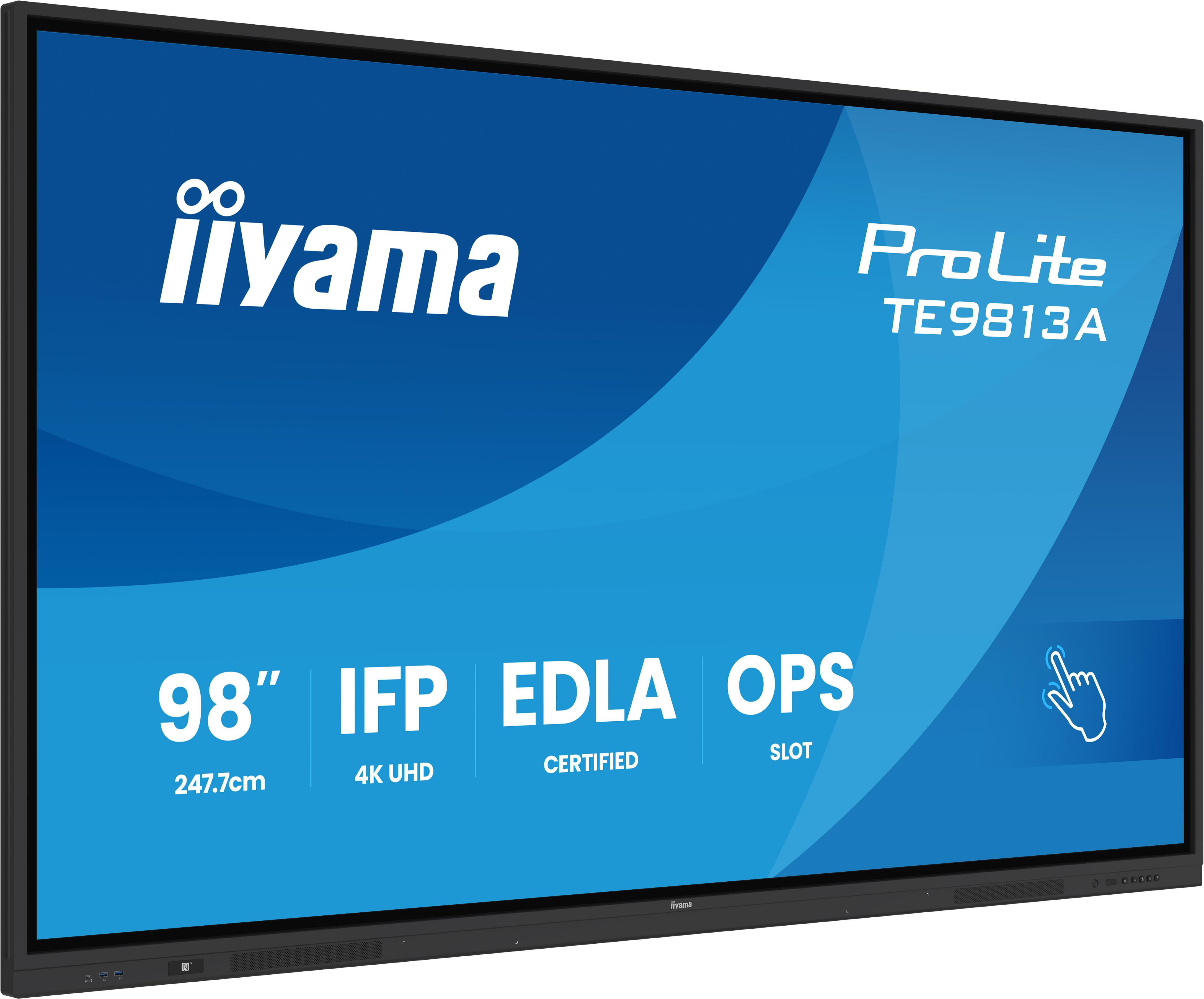 iiyama ProLite TE9813A-B1AG 247,7cm (98") 4K UHD Touch Monitor 16:9 HDMI/DP/USB-C PD100W