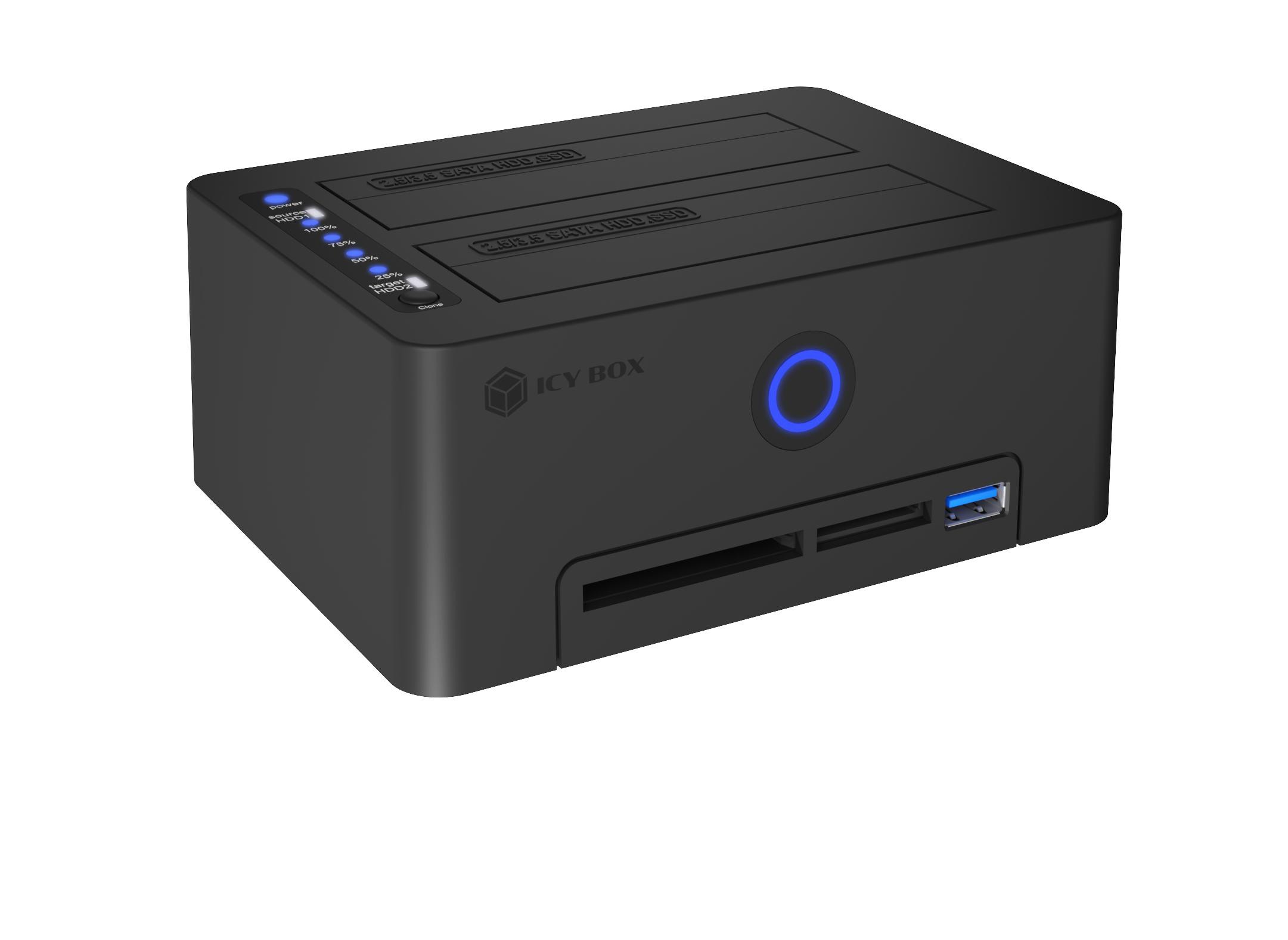 Raid Sonic Raidsonic Icy Box Ib-1233Cl-Cr Klonstation Für,5" Ssd/Hdd Mit Kartenleser Größe 2