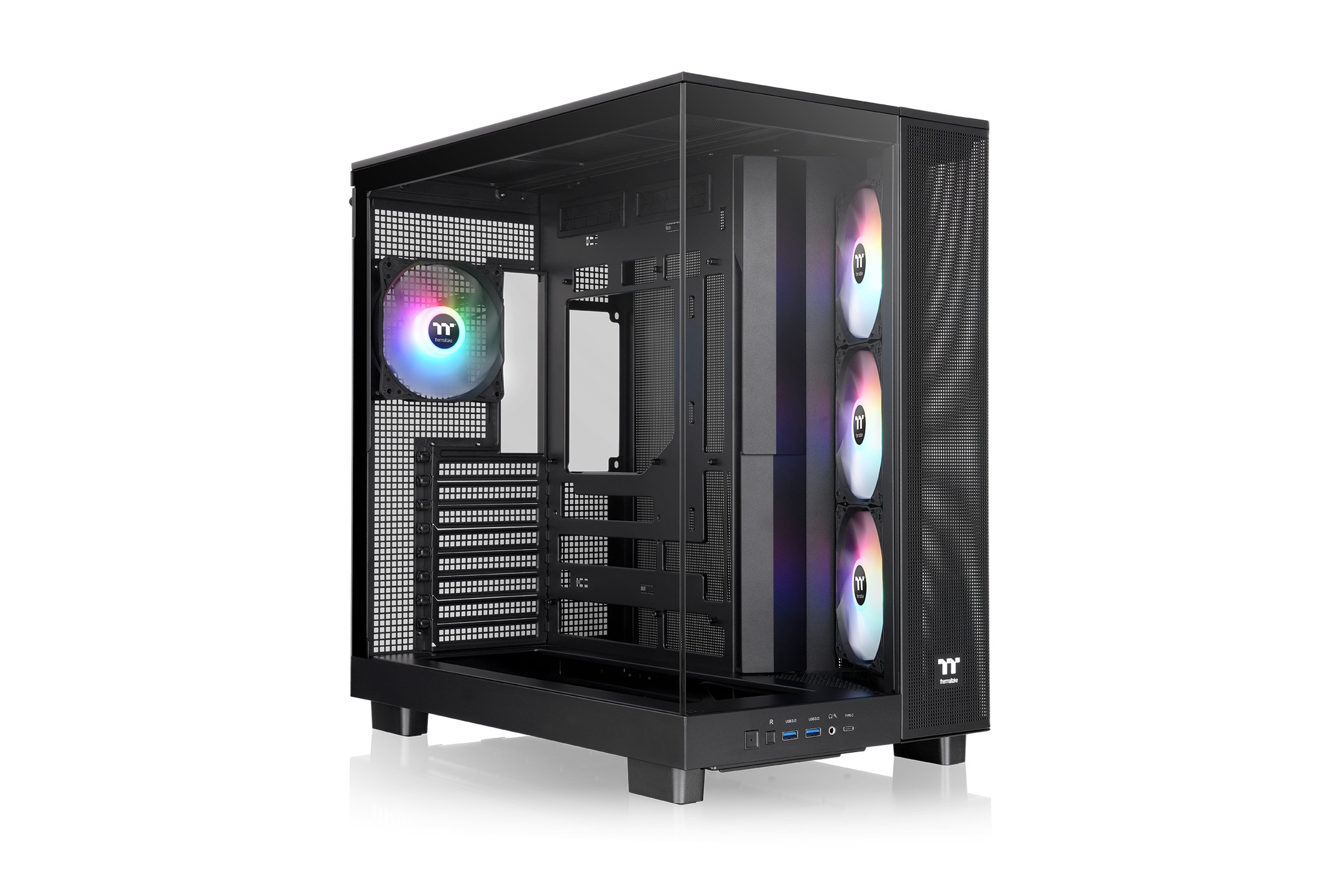 Thermaltake View Tg Argb Mid Tower Atx Gehäuse Sichtfenster Größe 3.2 Schwarz