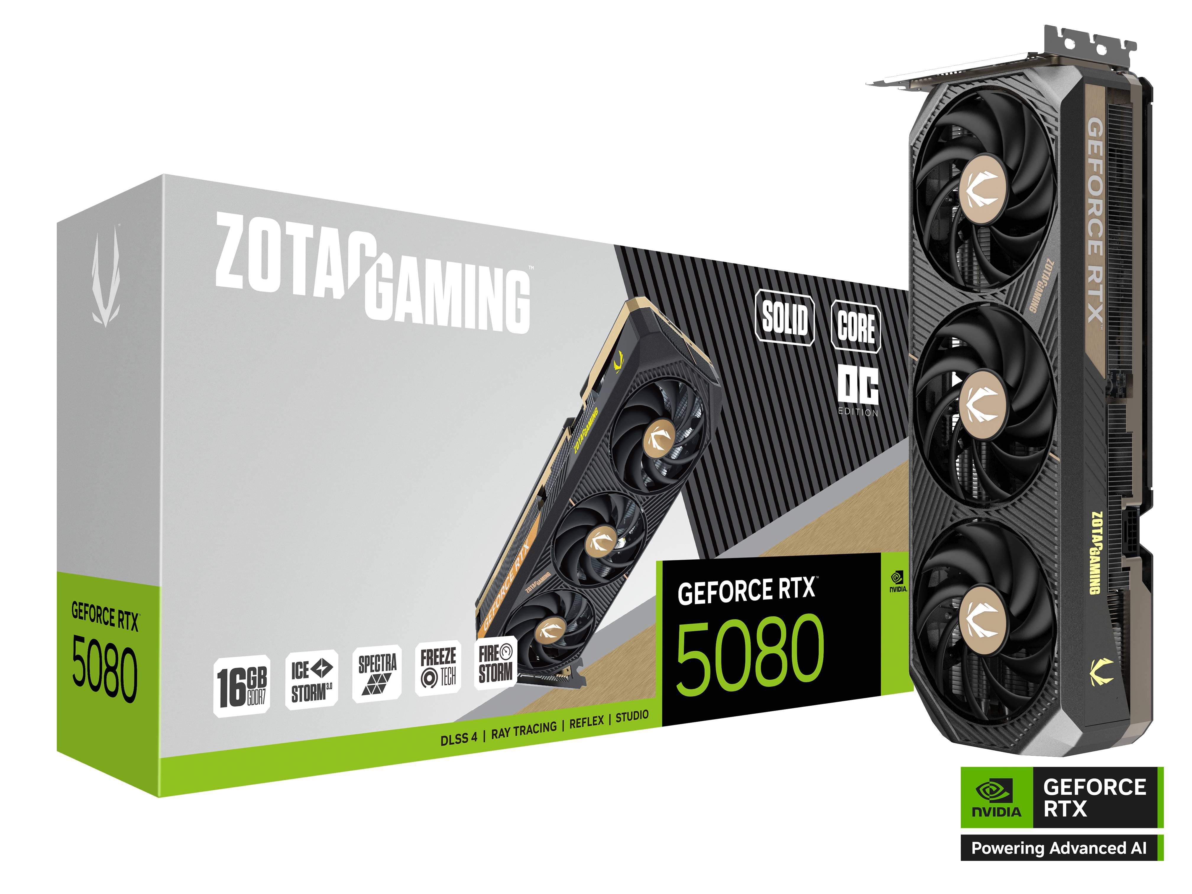 Zotac Grafikkarte Geforce Rtx 5080 Solid Core Oc 16Gb Gddr7 Reflex 2 Rtx Ai Dlss4 - Image 3