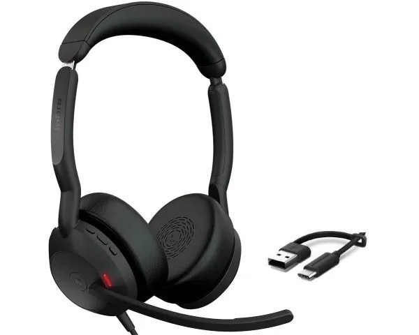 Jabra Evolve2 50 Stereo-Bluetooth Headset 4 Mikrofone, USB-C/A-Anschluss, MS Teams zertifiziert, Aktive Geräuschunterdrückung - Bild 4