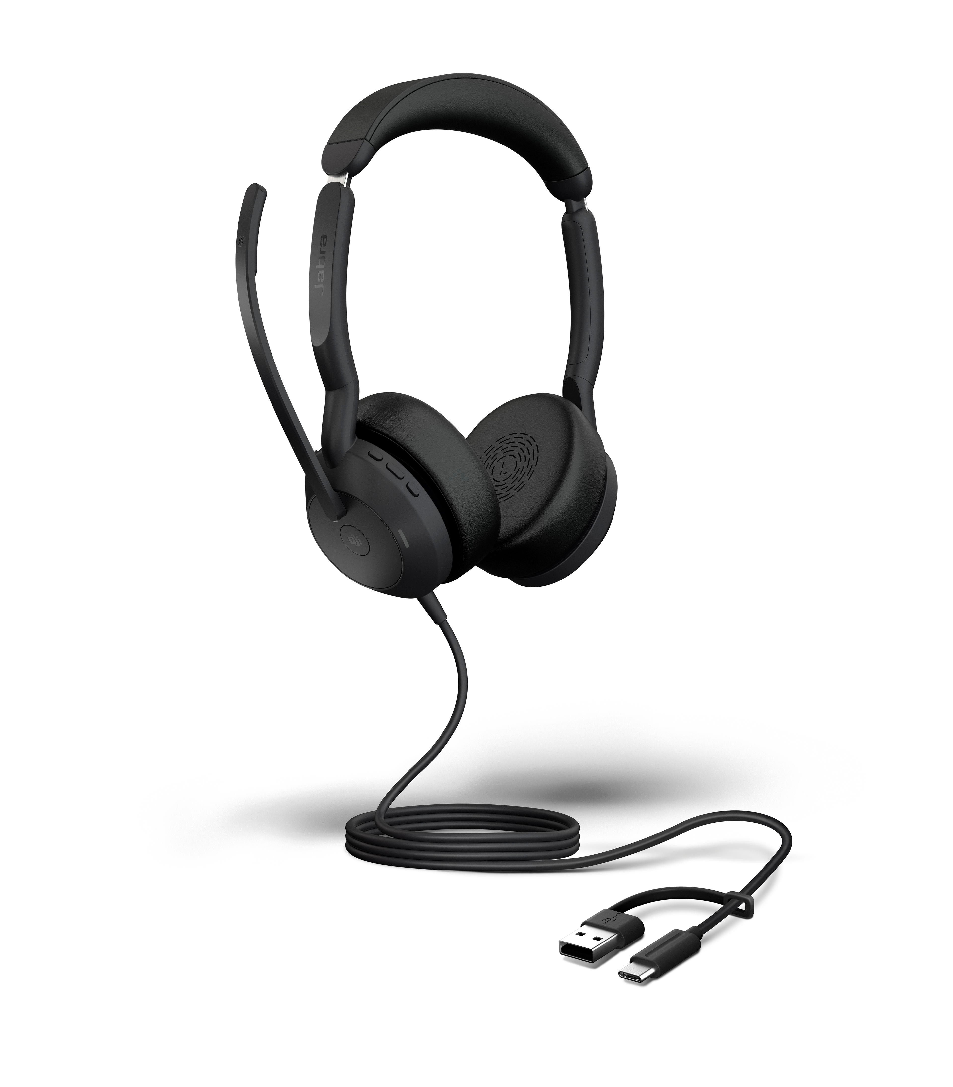 Jabra Evolve2 50 Ms Stereo Kabelgebunden Headset Usb-A/C Schwarz