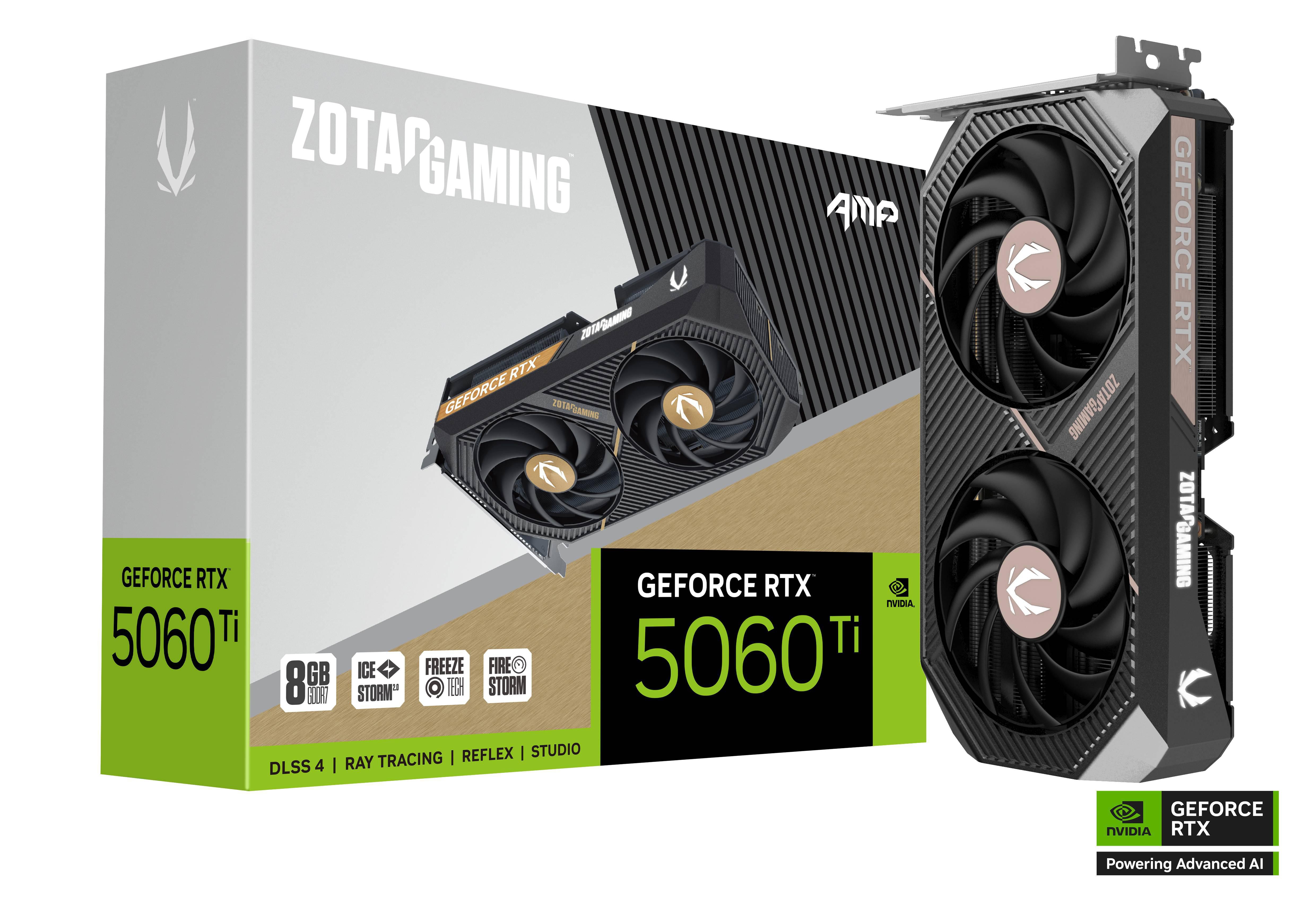 Zotac Gaming Geforce Rtx 5060 Ti Amp 8Gb Gddr7 Grafikkarte 3X Dp, 1X Hdmi Zt-B50610f-10M - Image 2