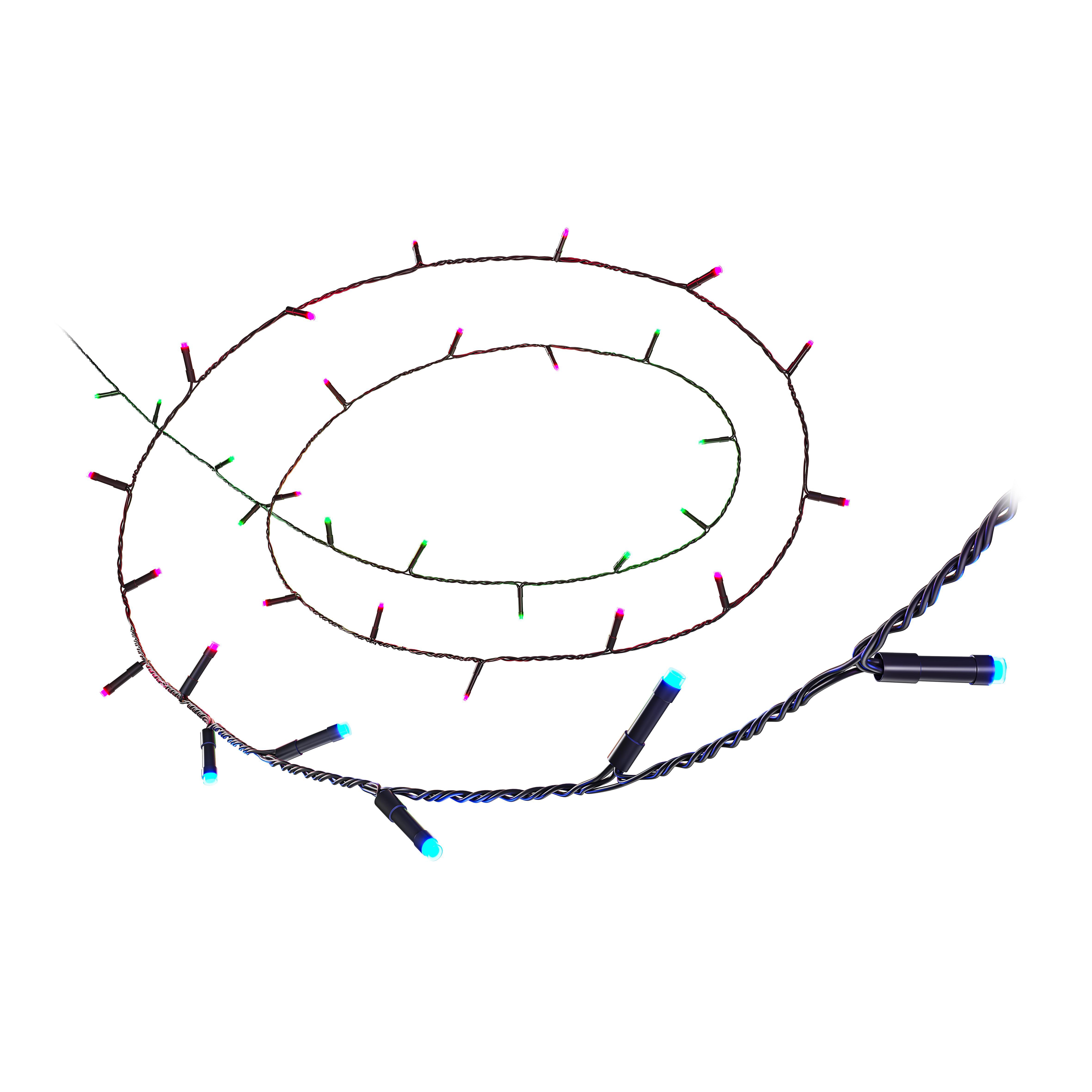 WiZ RGBIC Smart LED Fairy Light - Lichterkette mit 160 LEDs, 16 Mio. Farben + Weißtöne, 8 Lichtzonen