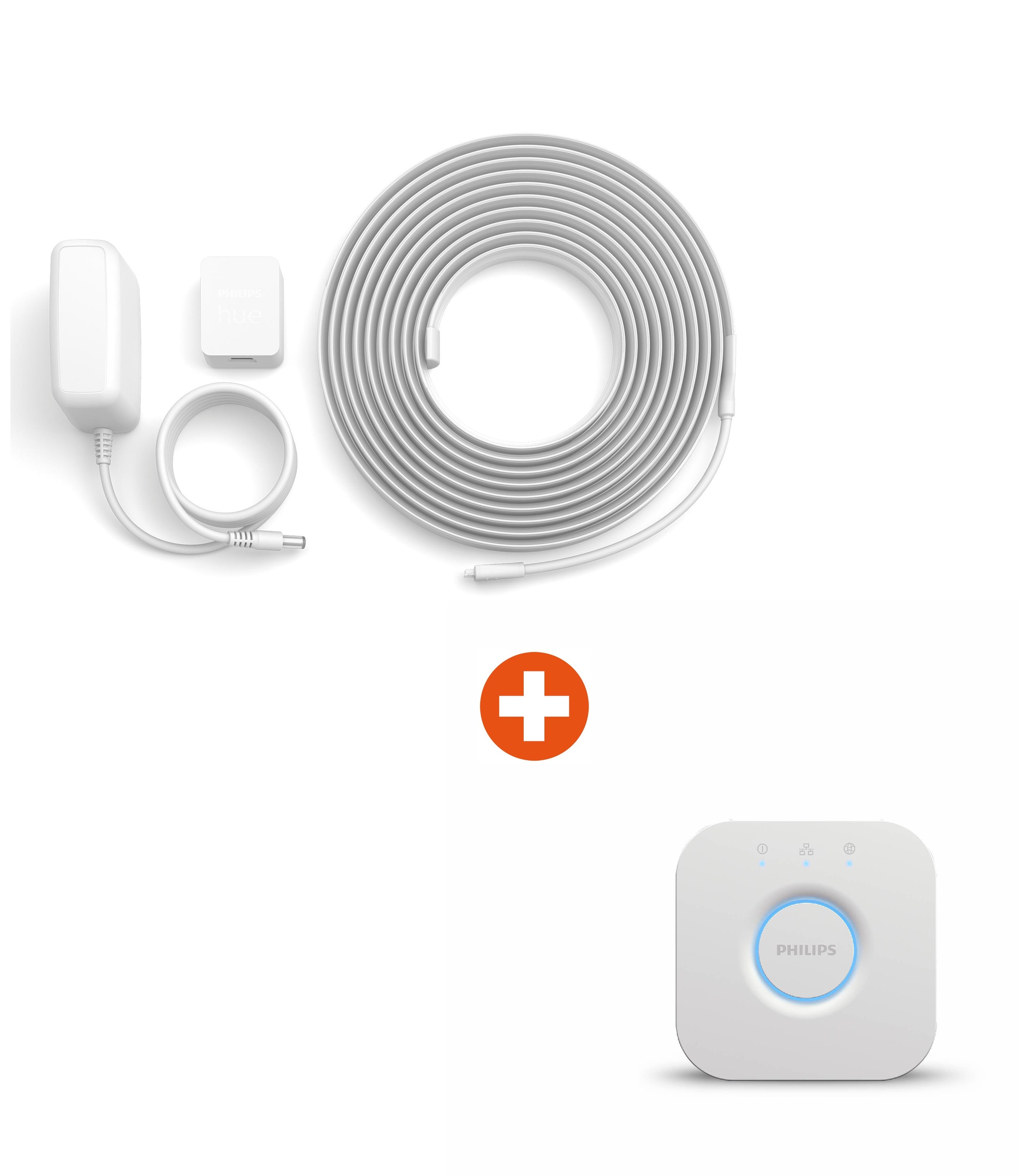 Philips Hue Lightstrip Solo 5m + Hue Bridge weiß Image