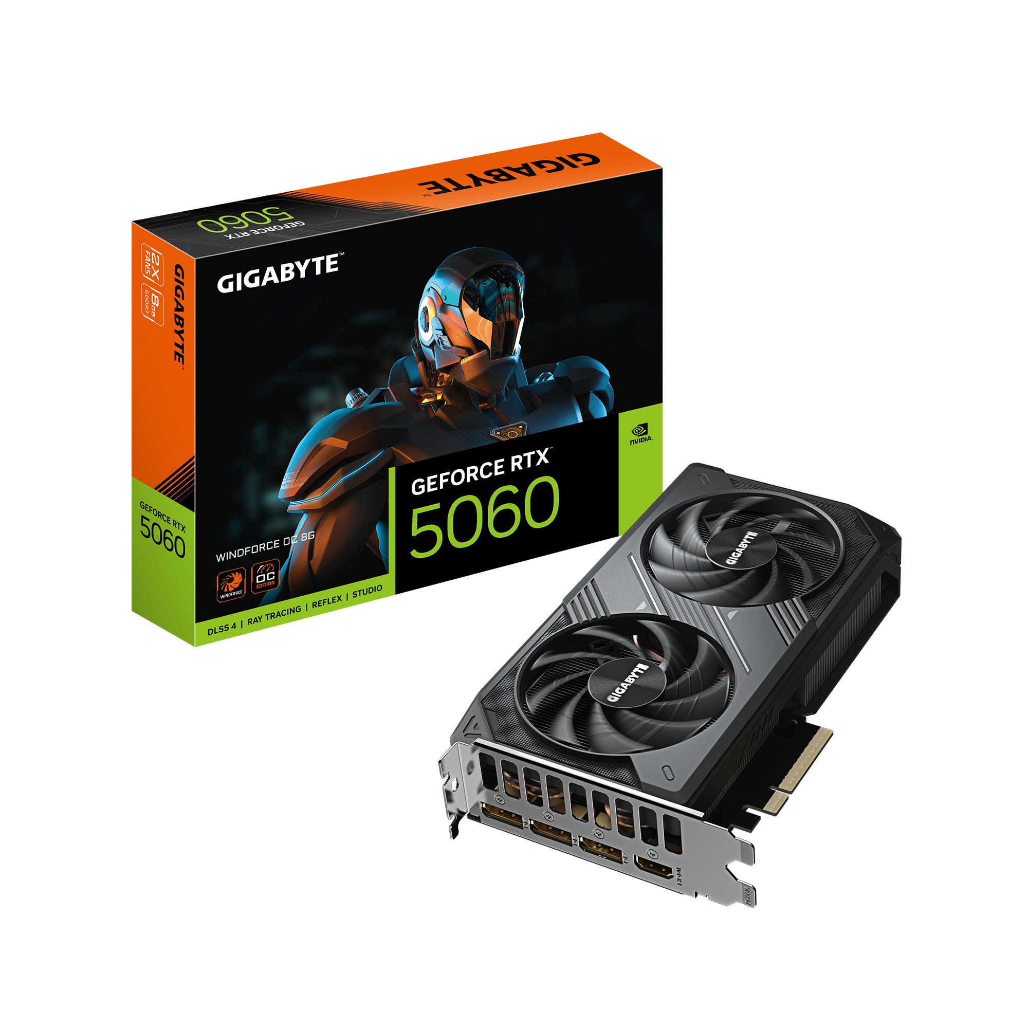 Gigabyte Tarjeta Gráfica Geforce Rtx 5060 Windforce Oc 8Gb Gddr7 Reflex 2 Rtx Ai Dlss4 - Image 2