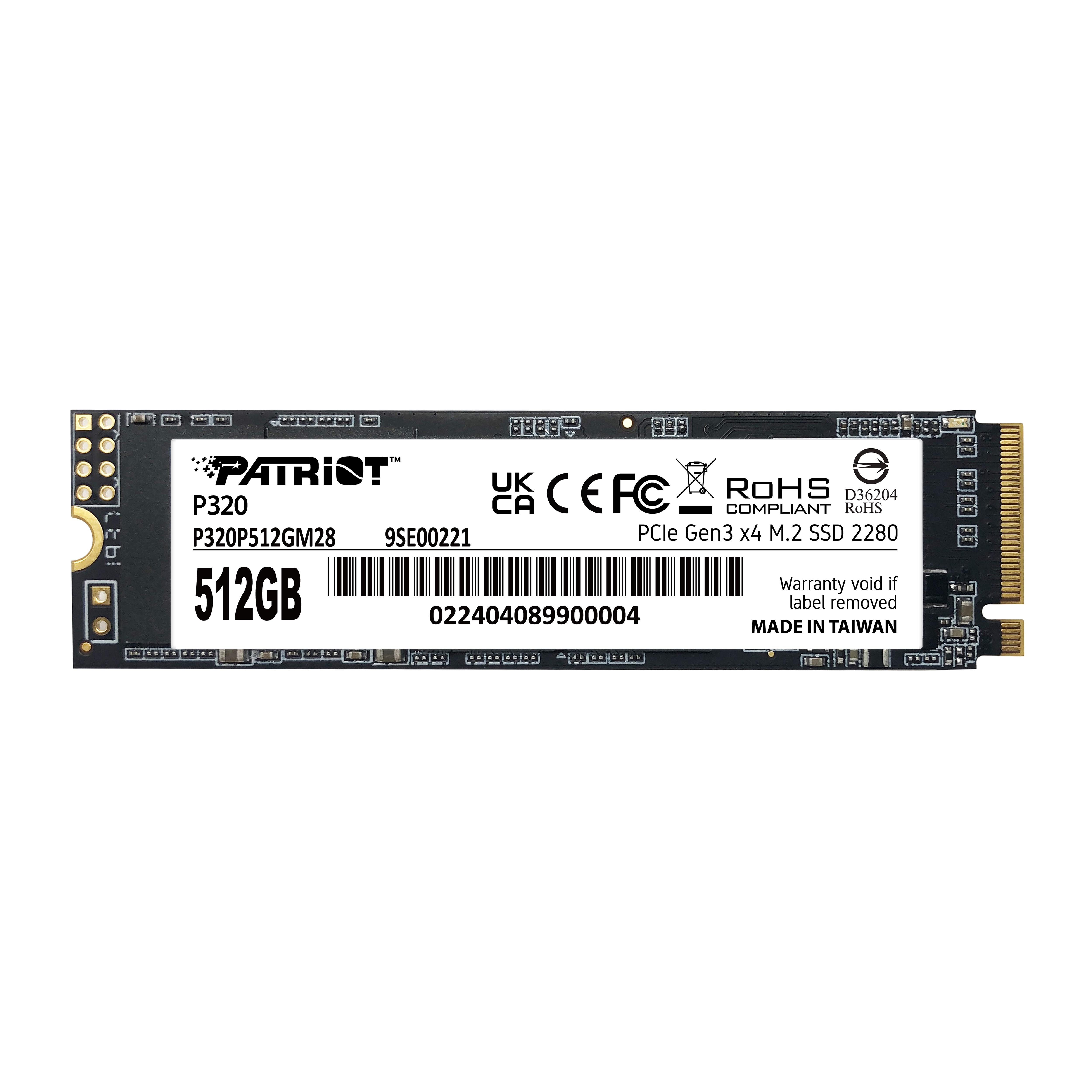 Schwarz Patriot Memory P320 512 Gb M.2 Pci Express 3.0 Nvme - Bild 4