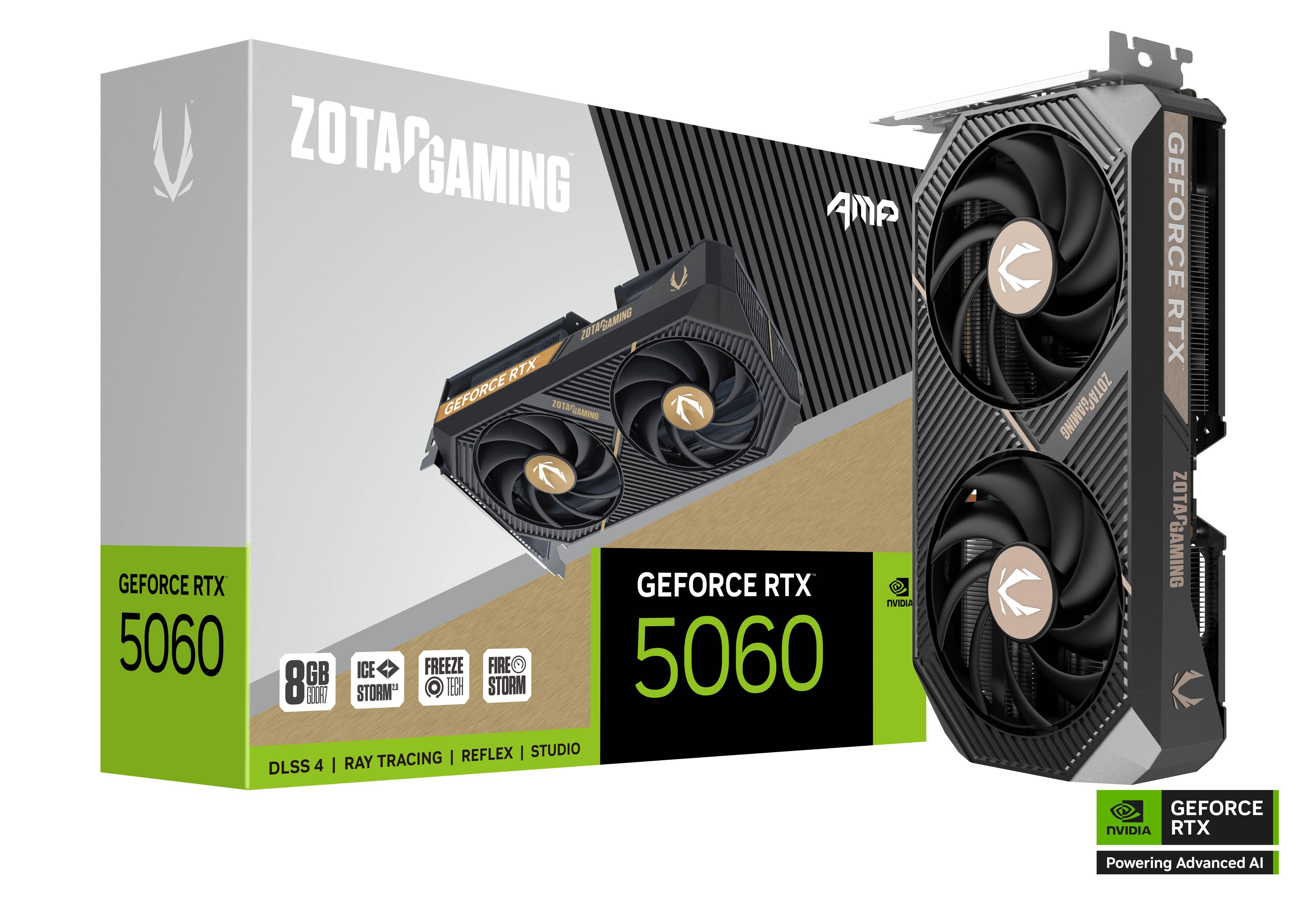 Zotac Grafikkarte Geforce Rtx 5060 Amp 8Gb Gddr7 Reflex 2 Rtx Ai Dlss4 - Image 5