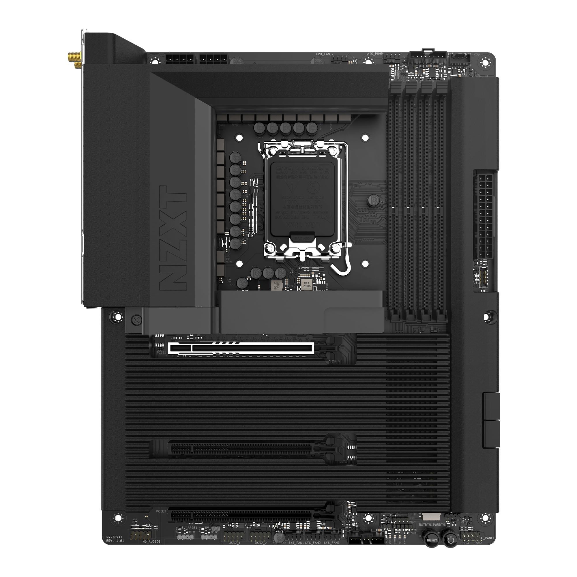 NZXT N7 Z890 ATX Mainboard Sockel 1851 WIFI6E/HDMI/TB4 schwarz N7-Z89XT-B1