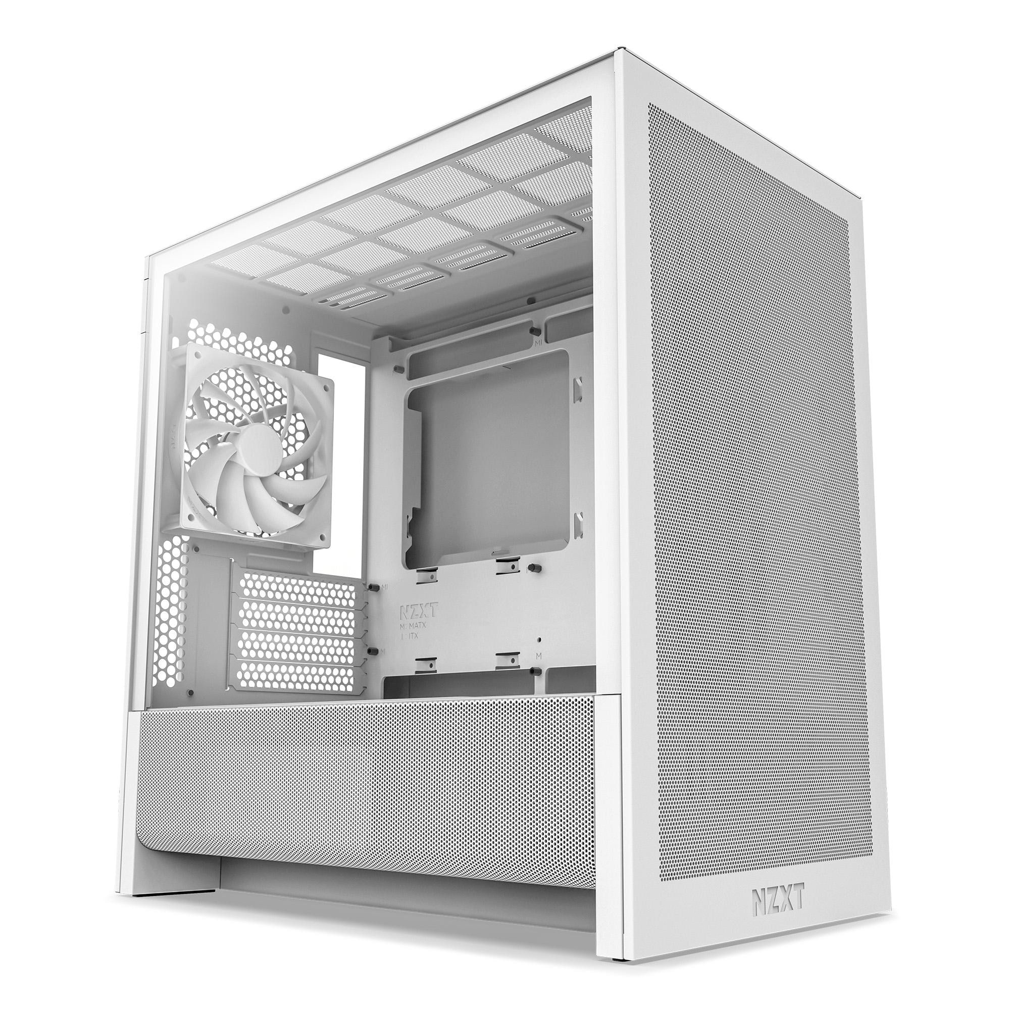 Nzxt H3 Flow (2025) All White Midi Tower Matx Gaming Gehäuse Weiß Mit Glasfenster Schwarz