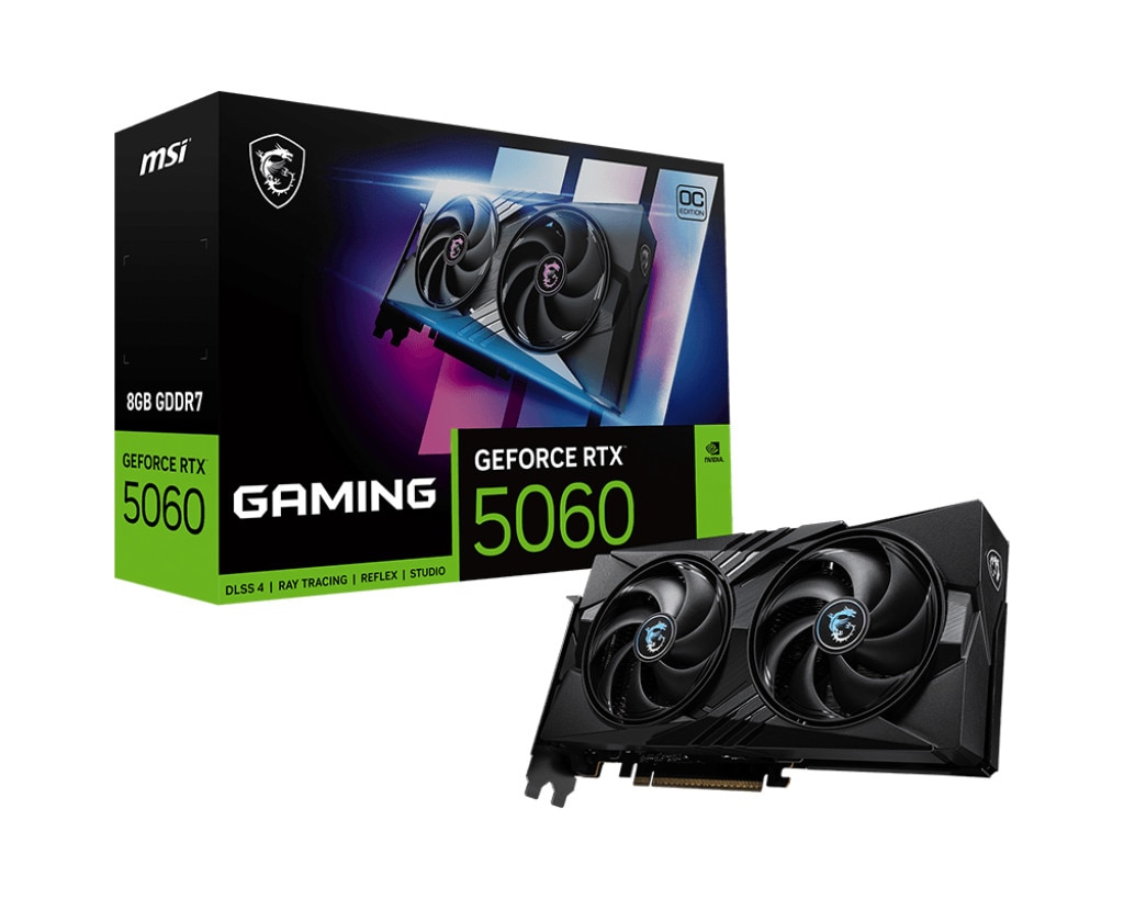 MSI GeForce RTX 5060 8G GAMING OC 8GB GDDR7 Grafikkarte HDMI/DP