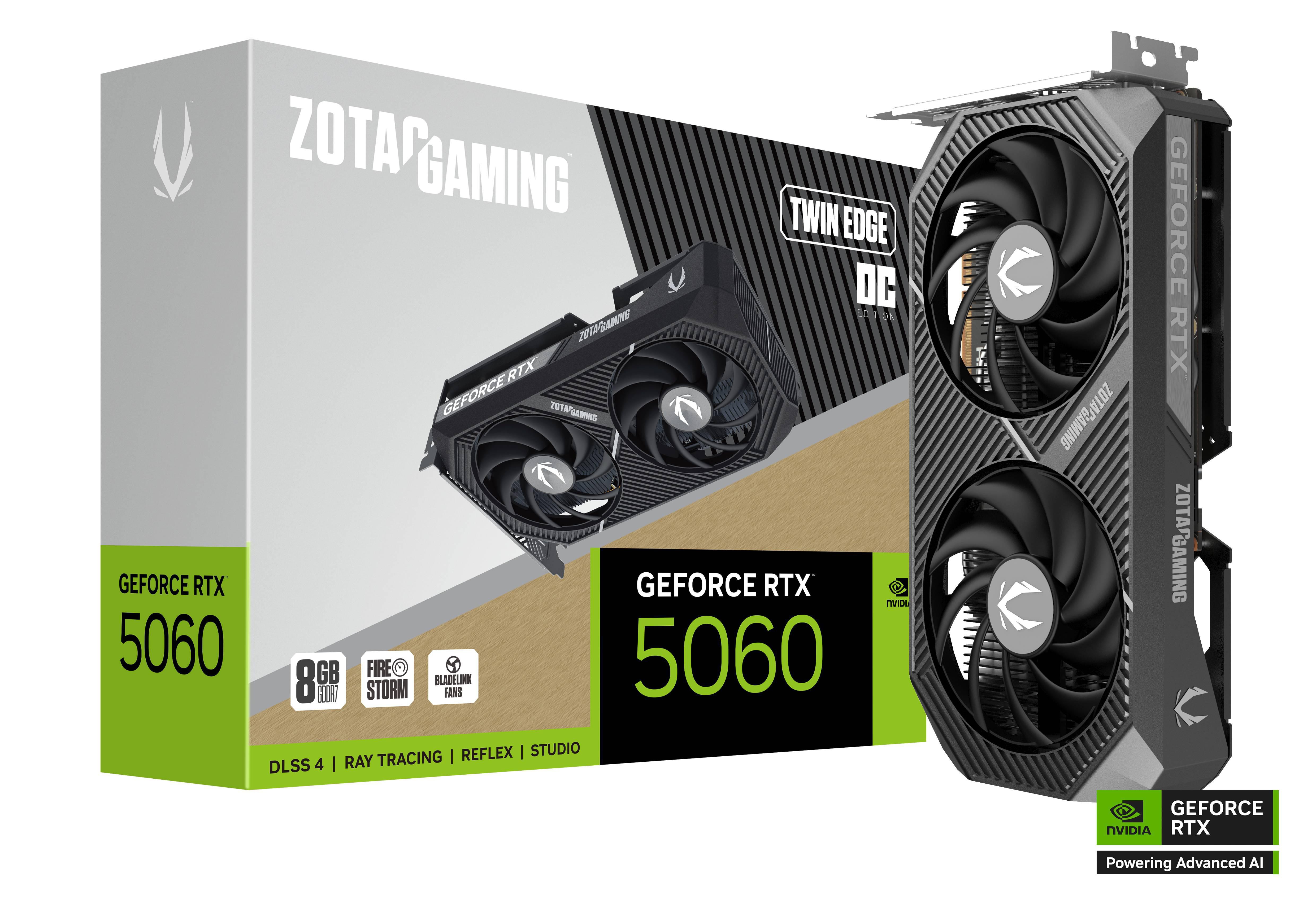 Zotac Gaming Geforce Rtx 5060 Twin Edge 8Gb Oc Gddr7 Grafikkarte 3X Dp, 1X Hdmi Zt-B50600h-10M - Image 3