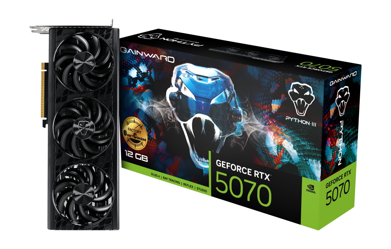 GAINWARD GeForce RTX 5070 Python III OC 12GB GDDR7 Grafikkarte HDMI/3xDP