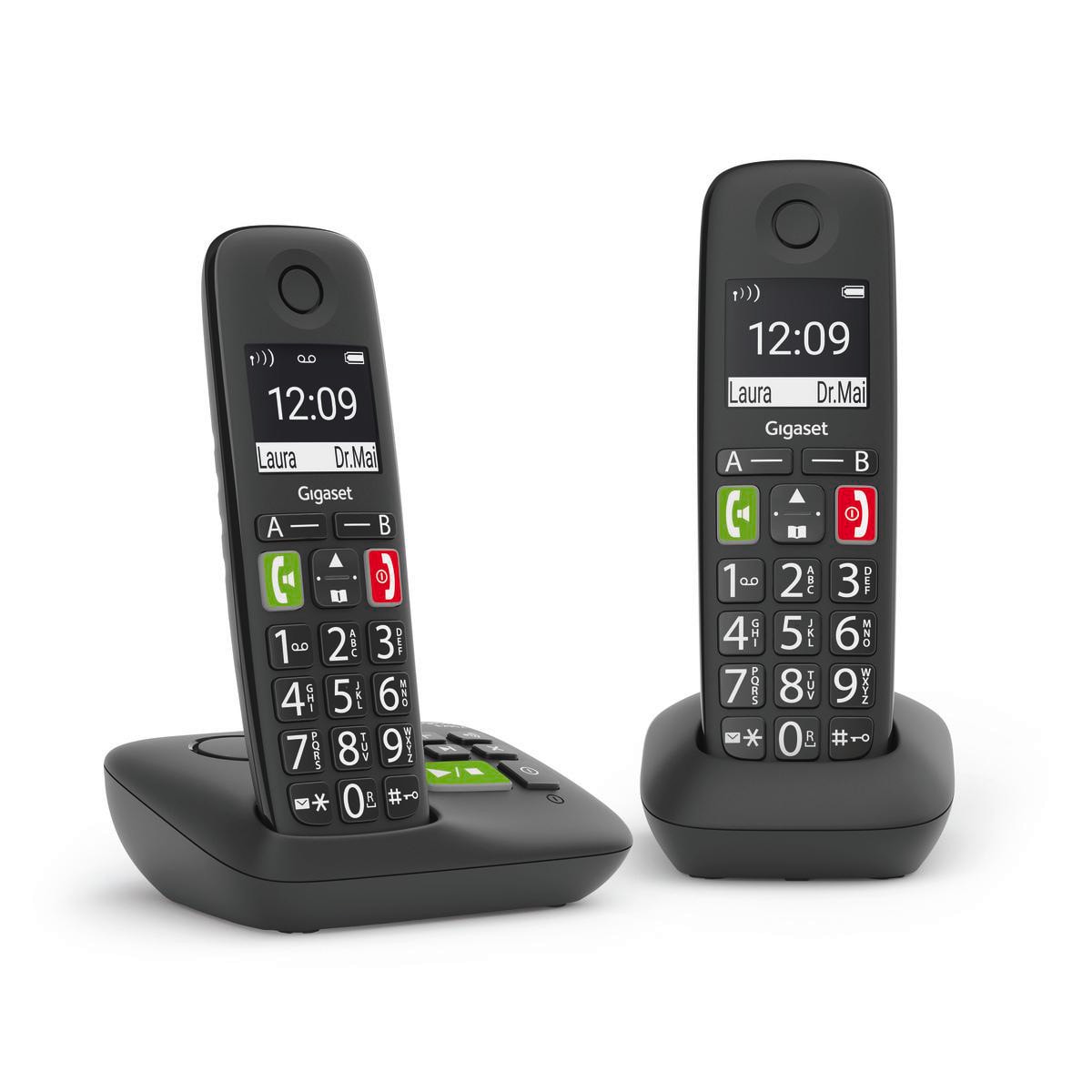 Gigaset E290A Duo Großtastentelefon schwarz L36852-H2921-B101