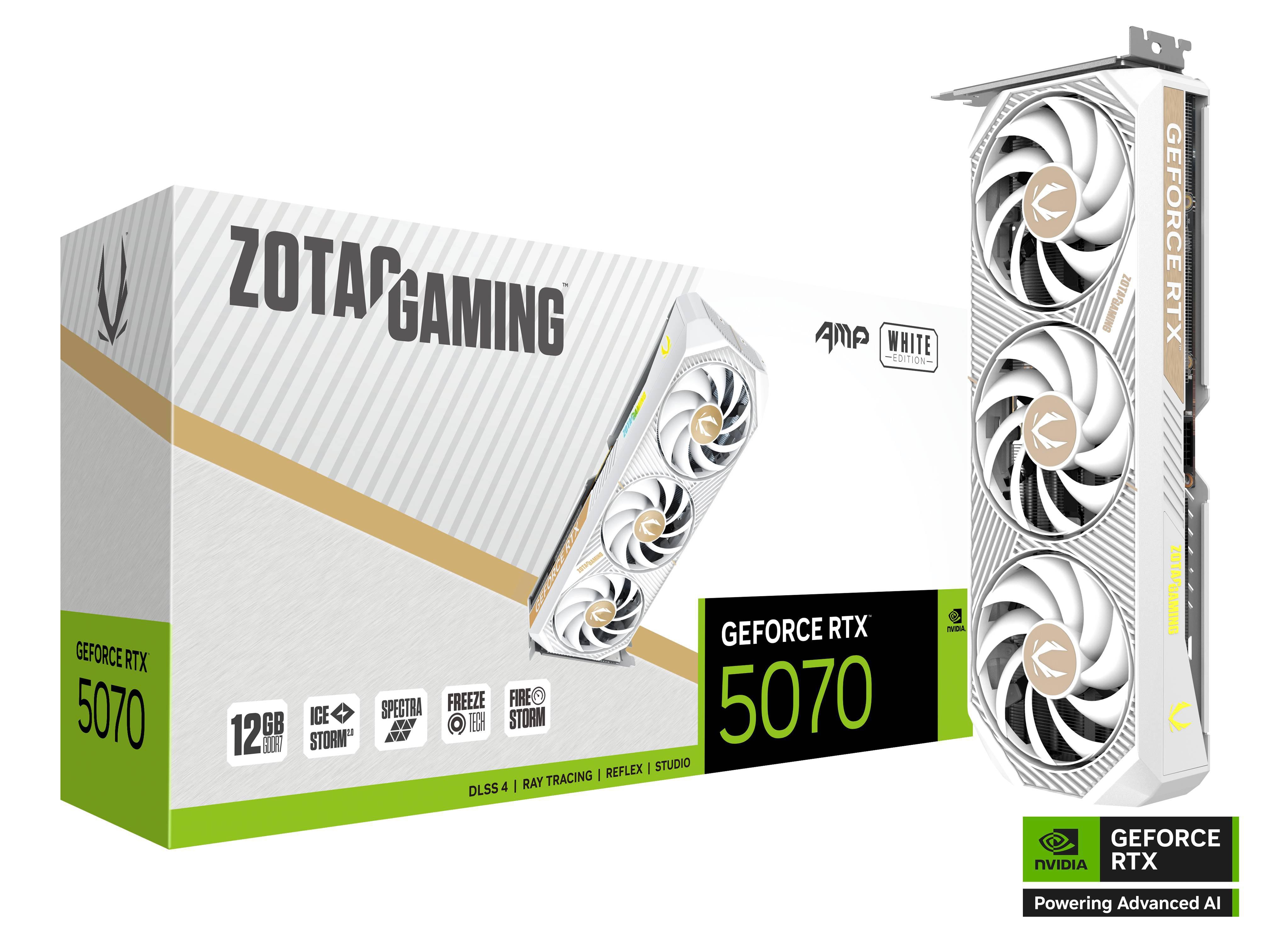 Zotac Gaming Geforce Rtx 5070 Amp White 12Gb Gddr7 Grafikkarte 3X Dp, 1X Hdmi Zt-B50700fq-10P - Image 2