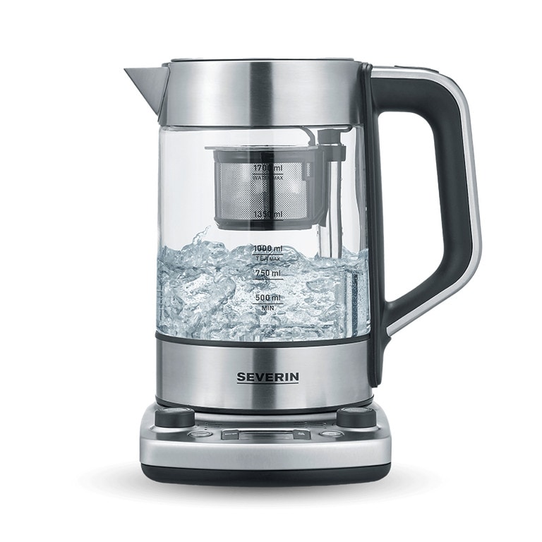 Severin Edelstahlfarben Schwarz Wasser-/Teekocher "Wk 3422" 3000 W Temperaturstufen Von 40C – 100C In 5C-Schritten Wählbar von Baur - Image 4