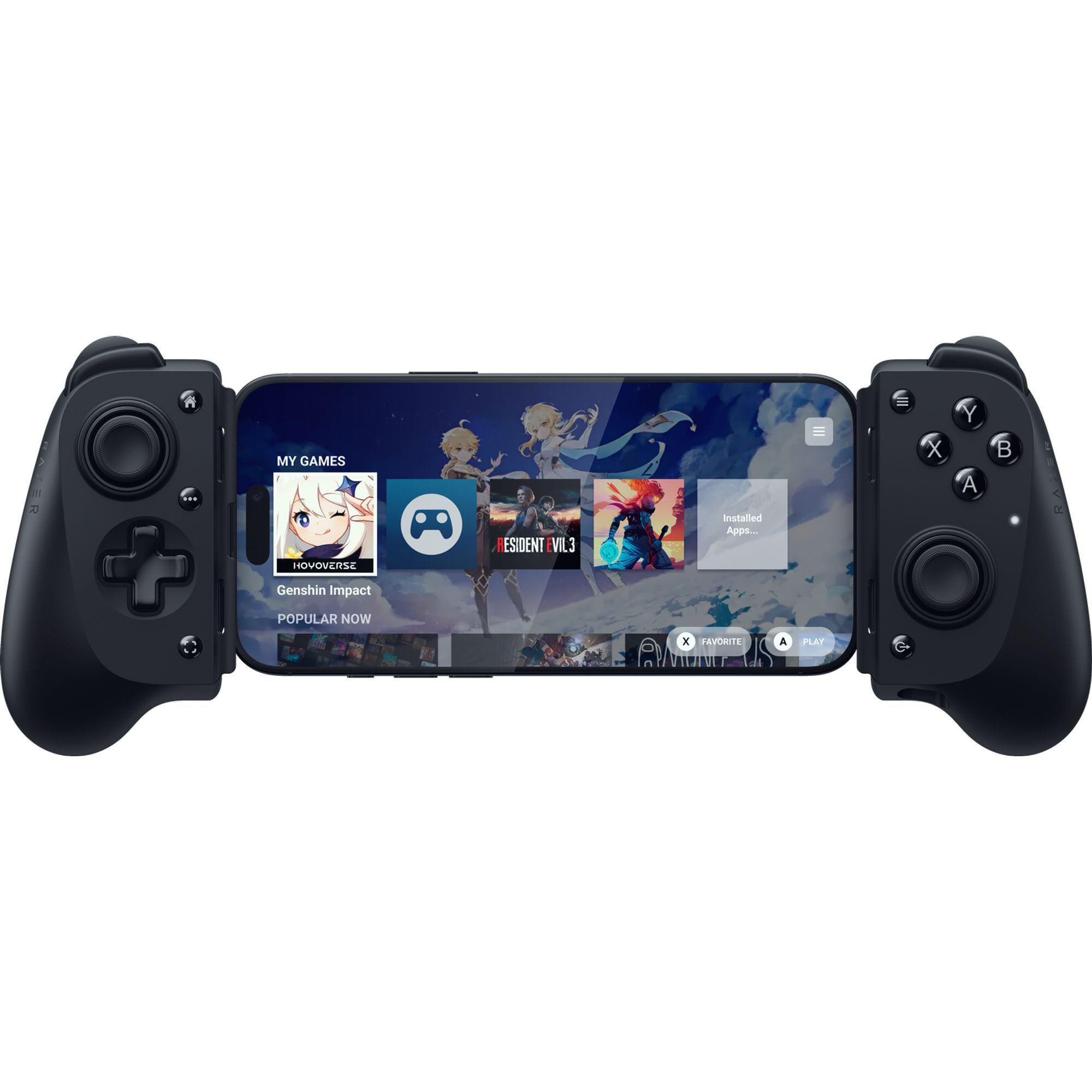 Razer Kishi V3 - Fullsize Mobil-Controller für iPhone und Android Smartphones - USB-C Plug-and-Play - Anti-Drift Analogsticks - 12 Tasten - Sensa HD Haptics - Nexus Game Launcher, Schwarz - Bild 3