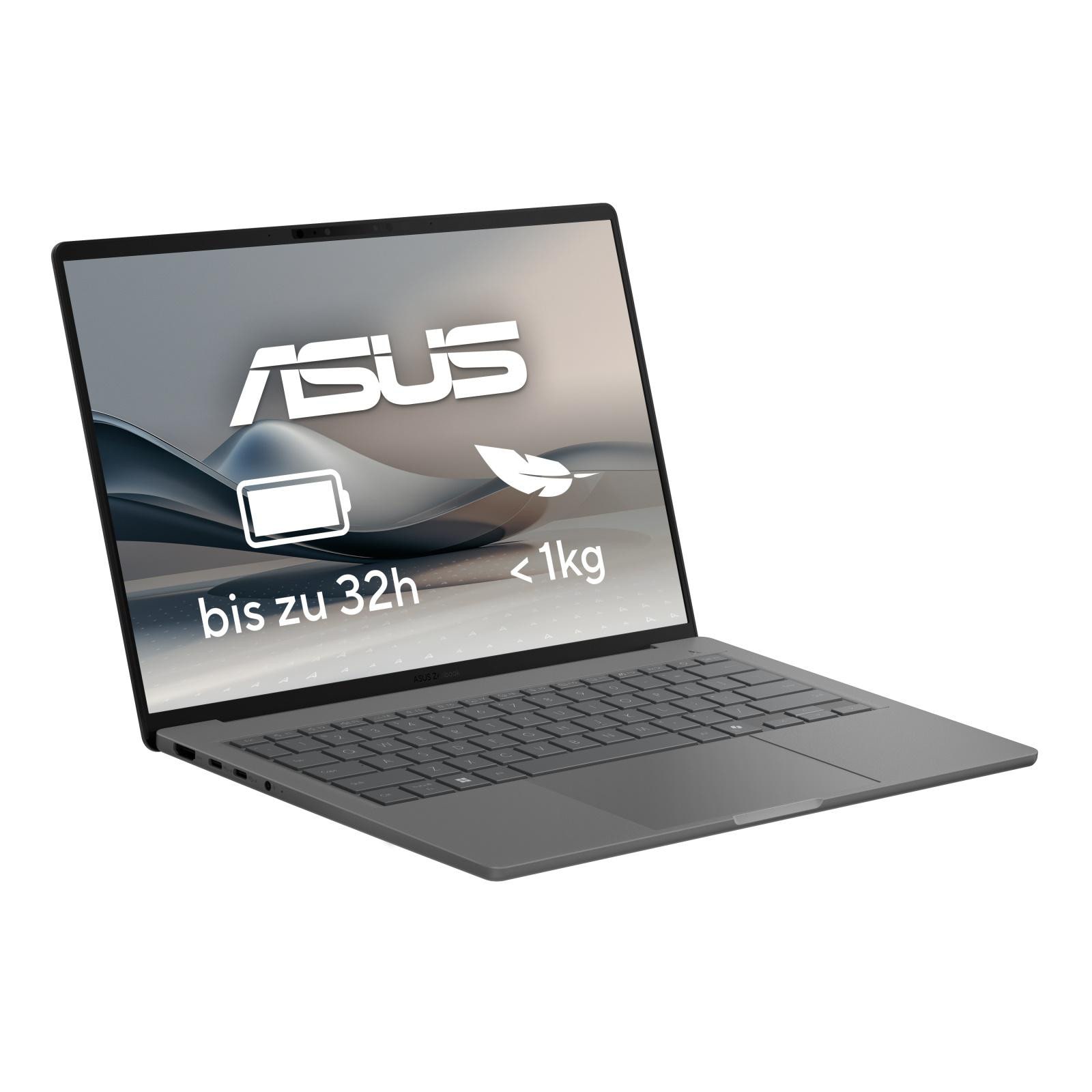 Asus Zenbook A14" Wuxga Oled Snapdragon X 32Gb/1Tb Win11 Ux3407qa-Qd496w 1Kg Grau
