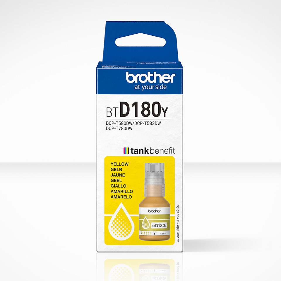 Brother Original Tintenflasche Für Ca. 5.000 Seiten Gelb Btd180y - Image 3