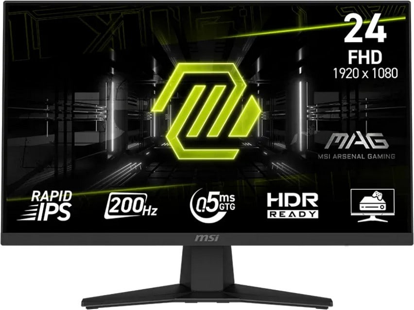 MSI MAG 244F 23.8 Zoll Full HD Rapid IPS Gaming Monitor 200 Hz Gaming Monitor 16:9 DP/HDMI 9S6-3BC41H-001