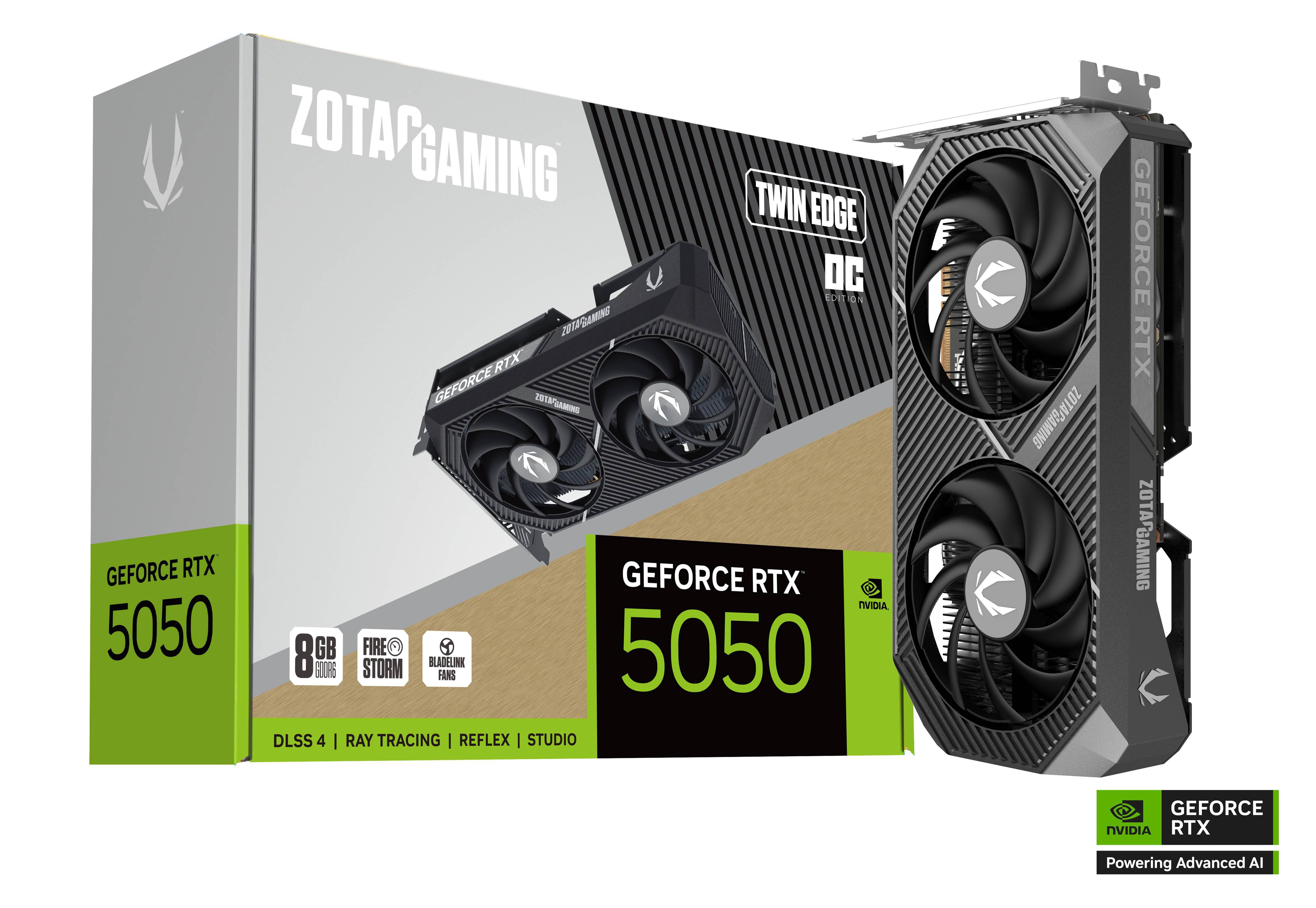 Zotac GeForce RTX 5050 Twin Edge OC (8 GB, GDDR6), Grafikkarte, Schwarz - Image 3
