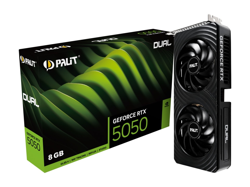 PALIT GeForce RTX 5050 Dual 8GB GDDR6 Grafikkarte HDMI/DP