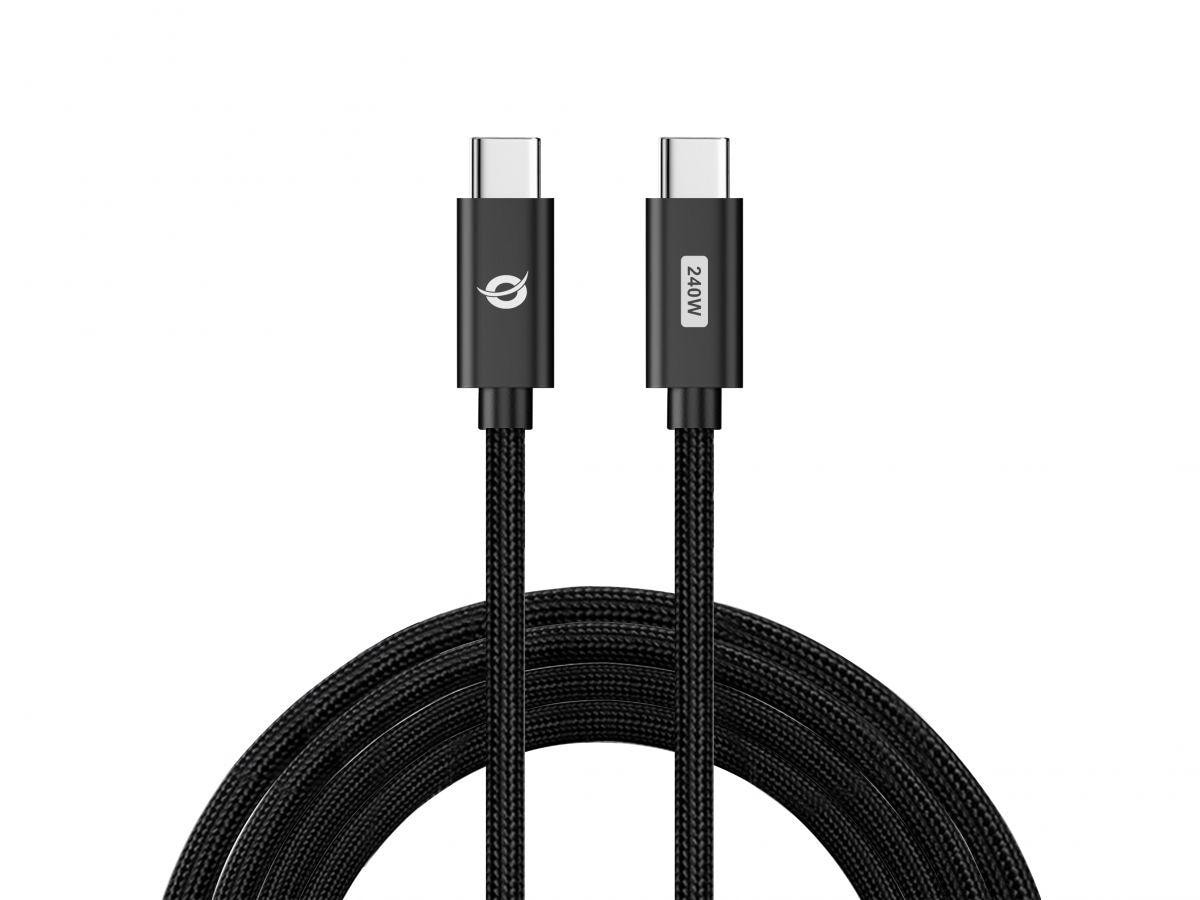Conceptronic ETTA03B20 USB C-C PD 3.1 240W Ladekabel 2m
