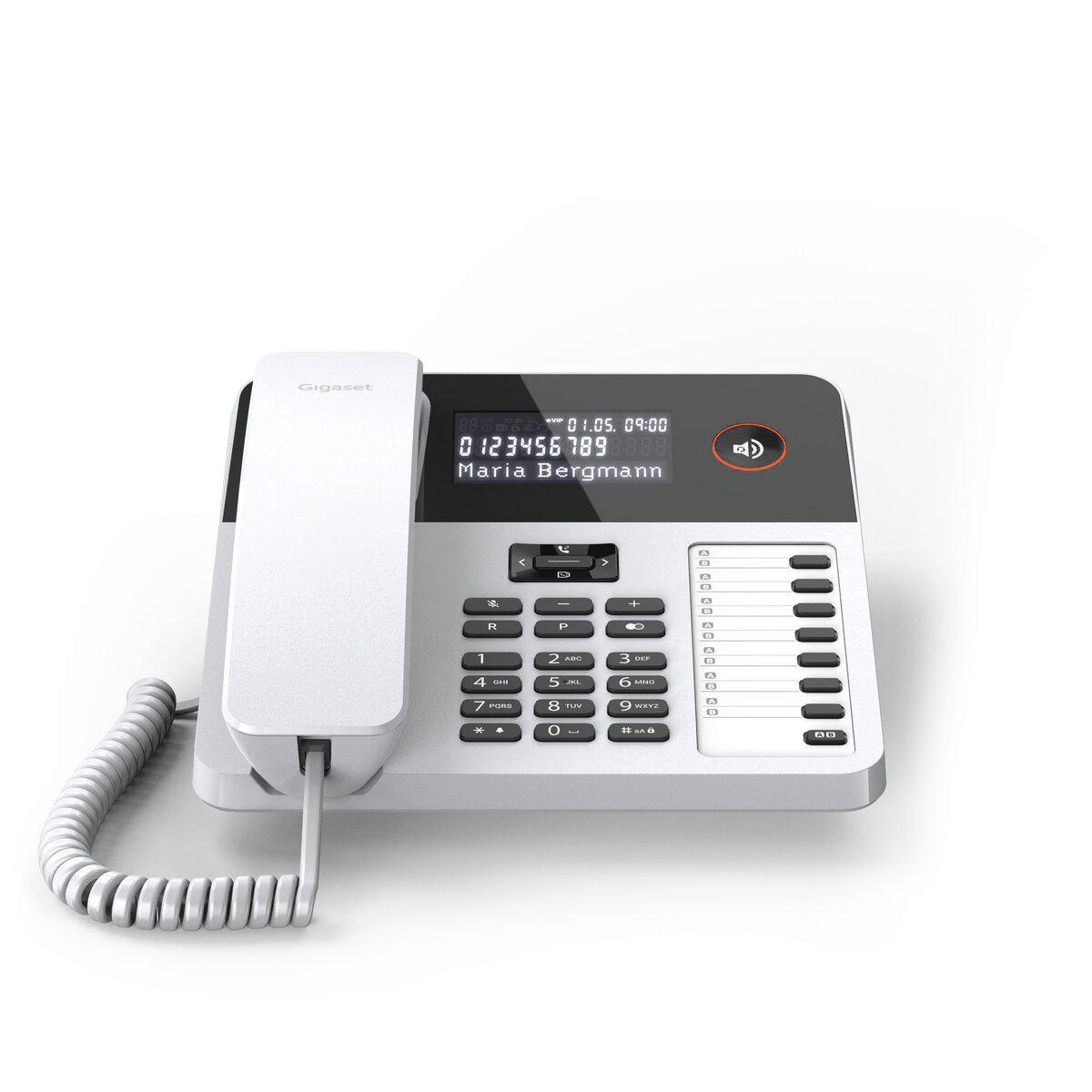 Gigaset Desk 600 Schnurgebundenes Festnetztelefon Weiß Weiss S30350-H224-B102 - Bild 3