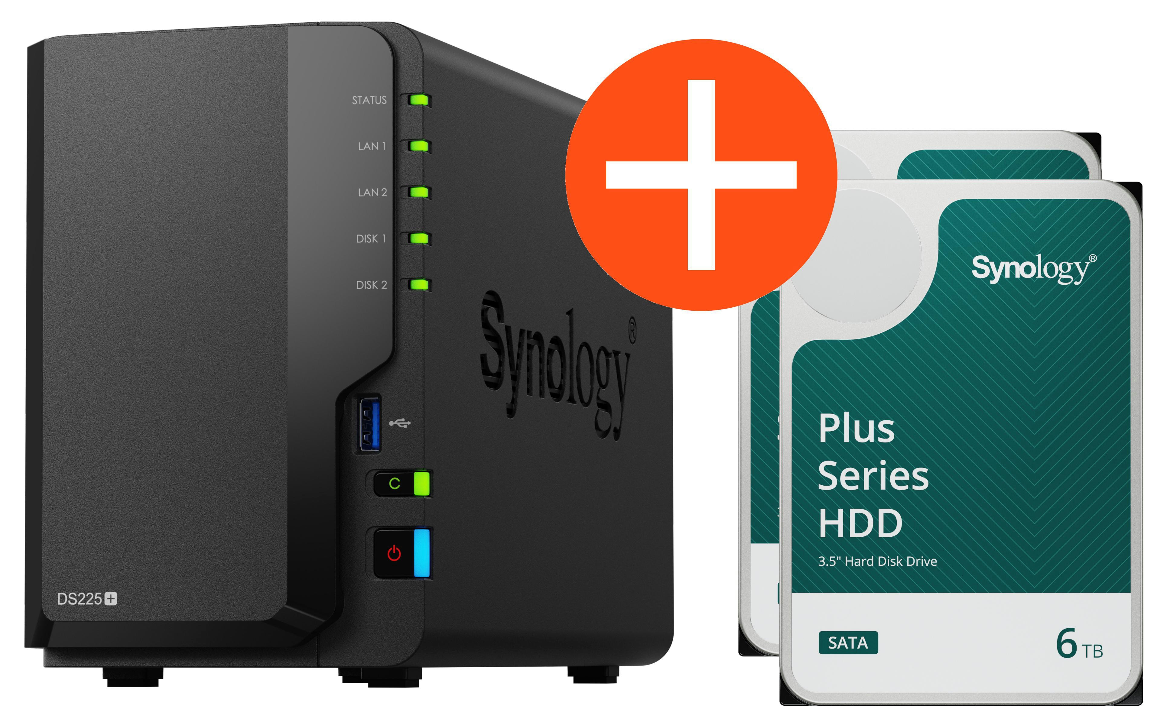 Synology Ds225+ Nas System 2-Bay 12 Tb Inkl. 2X 6 Tb Hdd Hat3300-6T Ds225+_Hat3300-6T - Bild 13