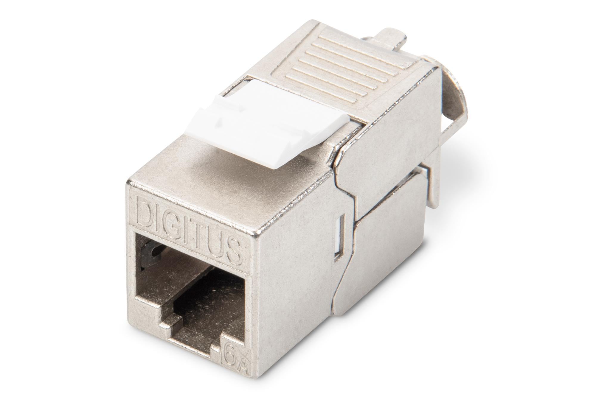 DIGITUS CAT 6A Keystone Modul, geschirmt, werkzeugfreier Montageanschluss 24 Stück