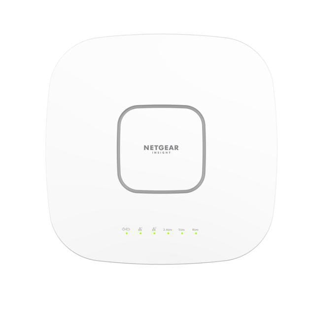 NETGEAR Cloud-verwalteter Wireless Access Point (WAX638E) WiFi 6E Tri-Band mit 7,8 Gbits Geschwindigkeit Mesh MU-MIMO 802.11axe 4 Jahre Insight Fernverwaltung PoE++ Netzadapter Nicht enthalten WAX638E-111EUS