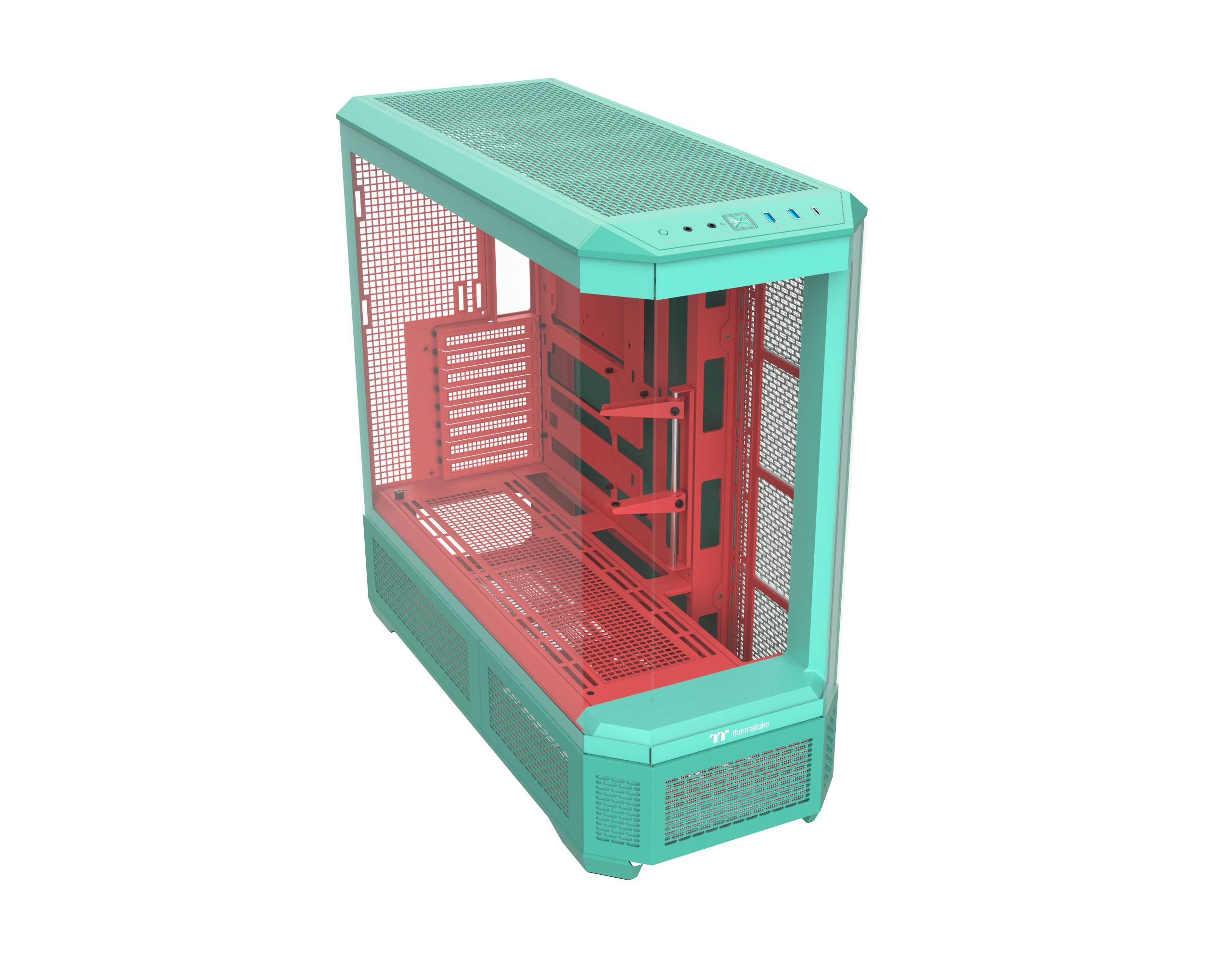 Thermaltake View 600 TG Full Tower Case - Mint Strawberry - Gehuse - Fulltower - Grn - Bild 2