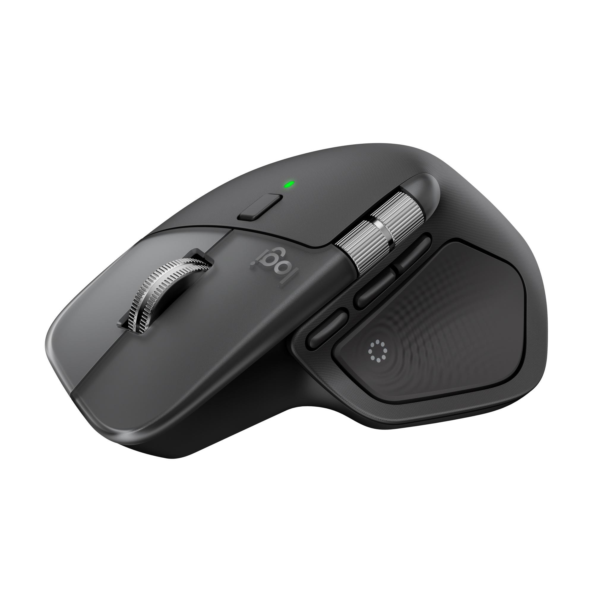 Logitech Mx Master Für Mac Space Black Kabellose Desktop Maus | Haptisches Feedback, Actions Ring Buttom, Bluetooth, Unterstützt Logi Options+ Größe 4 Schwarz
