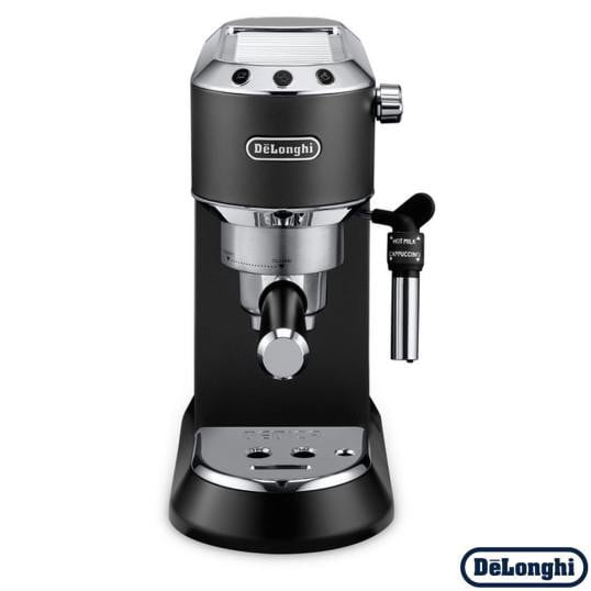 De'Longhi Dedica Style - Perfetto Kompakte Siebträgermaschine Espressomaschine mit Tasten, manuellem Milchaufschäumer für Espresso und Cappuccino, ESE Pad geeignet, 15cm breit, Schwarz (EC685.BK) - Bild 4