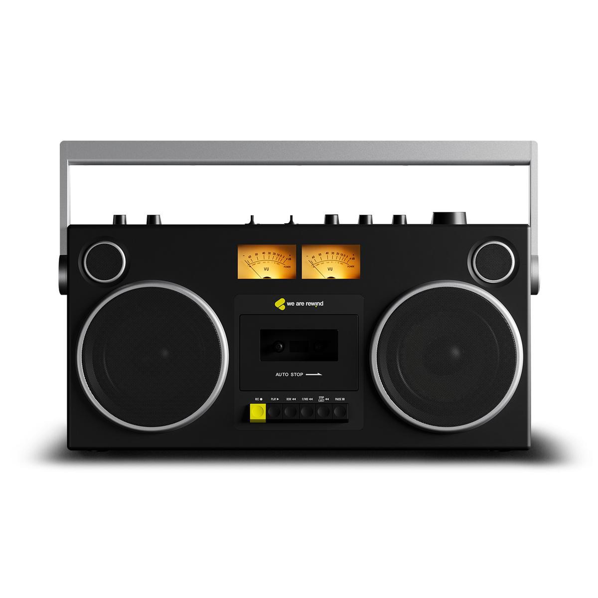 WeAreRewind Curtis Tragbarer Kassettenspieler mit Bluetooth schwarz