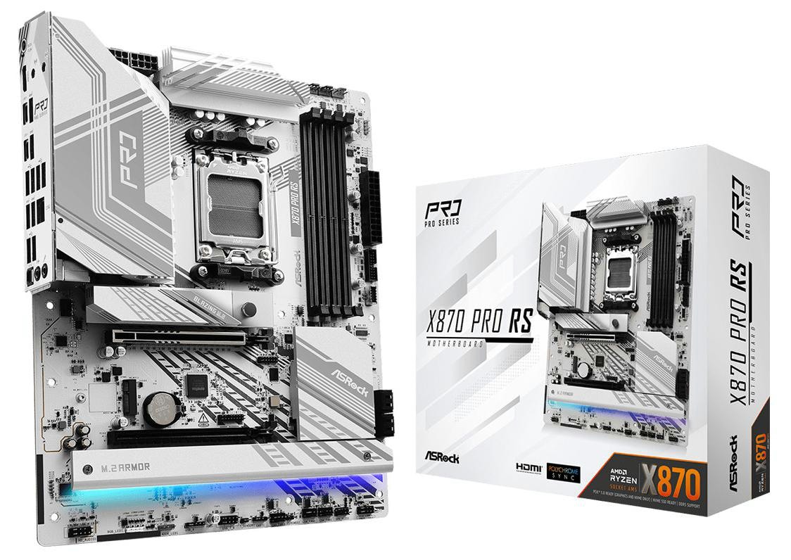 Asrock X870 Pro Rs Atx Mainboard Sockel Am5/Usb4/Hdmi Größe 40