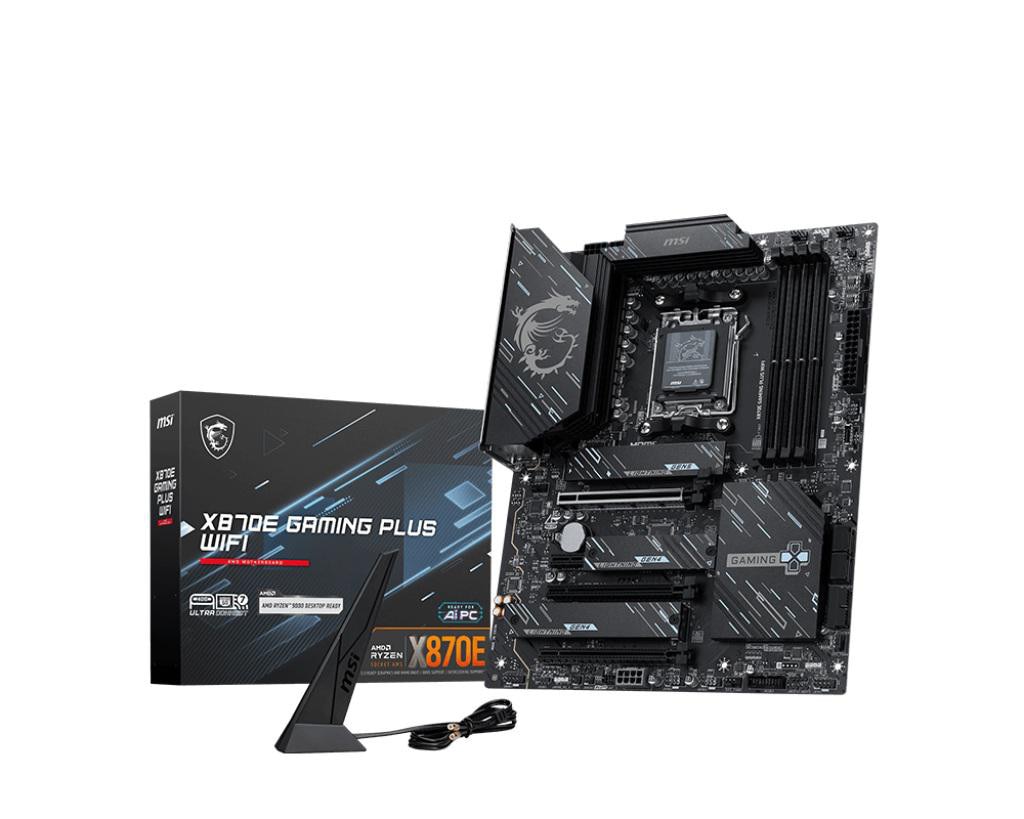 MSI X870E Gaming Plus WiFi Mainboard, ATX - Unterstützt AMD Ryzen 9000/8000 / 7000 Prozessoren, AM5-60A SPS VRM, DDR5 Memory Boost 8200+ MT/s (OC), PCIe 5.0 x16 & 4.0 x4, M.2 Gen5, Wi-Fi 7, 5G LAN - Bild 7