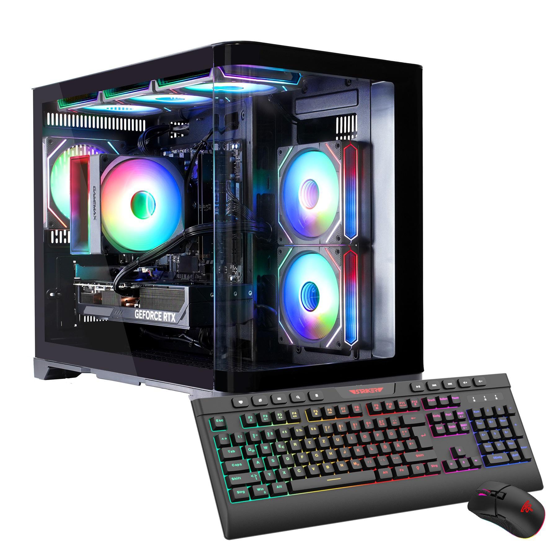 Hyrican GAMEMAX Hype-M BK 7804 Gaming PC Ryzen 7 5700X 16GB/1TB SSD RTX 5070 Win11