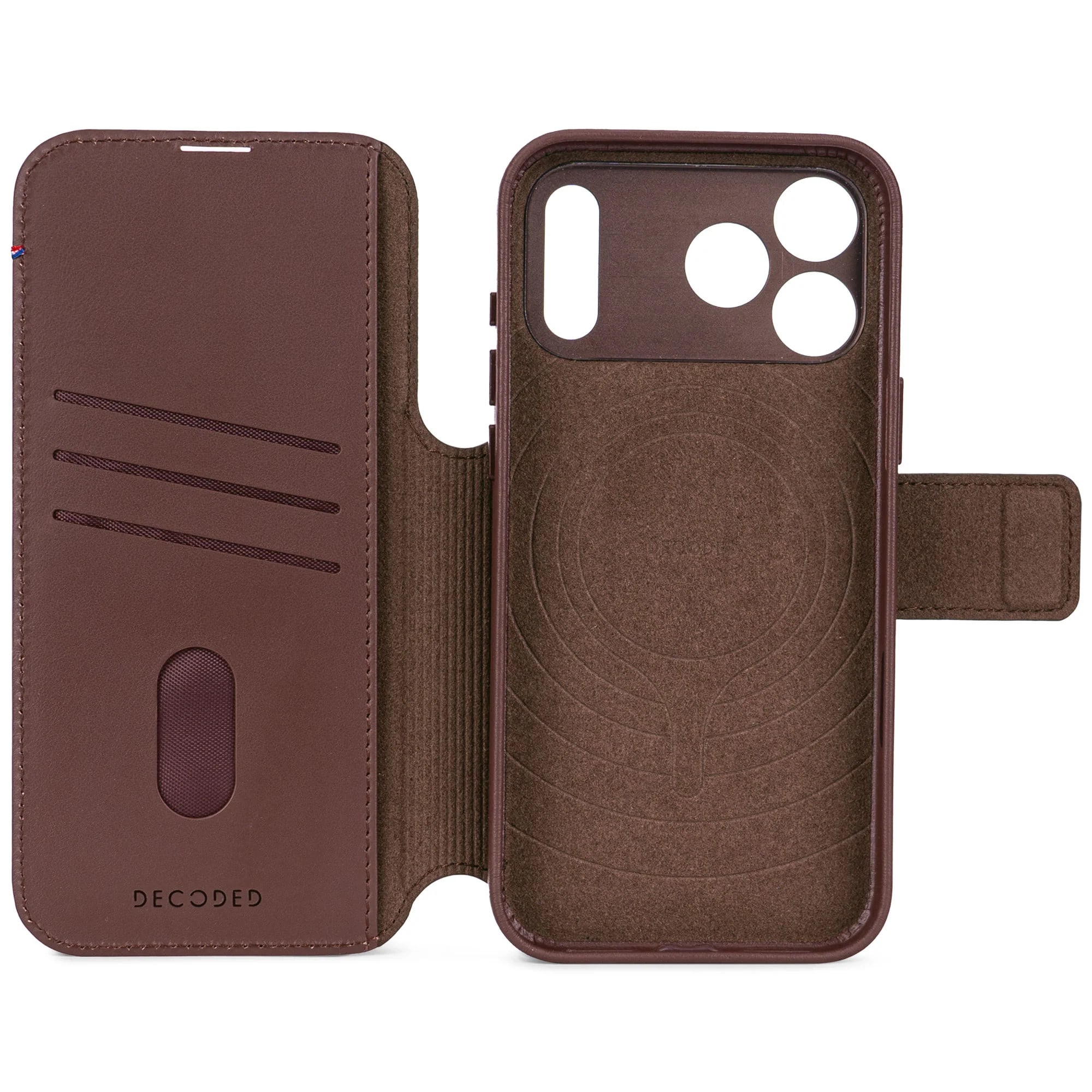 Decoded Leather Detachable Wallet Iphone Pro Chocolate Brown Größe 17 Braun