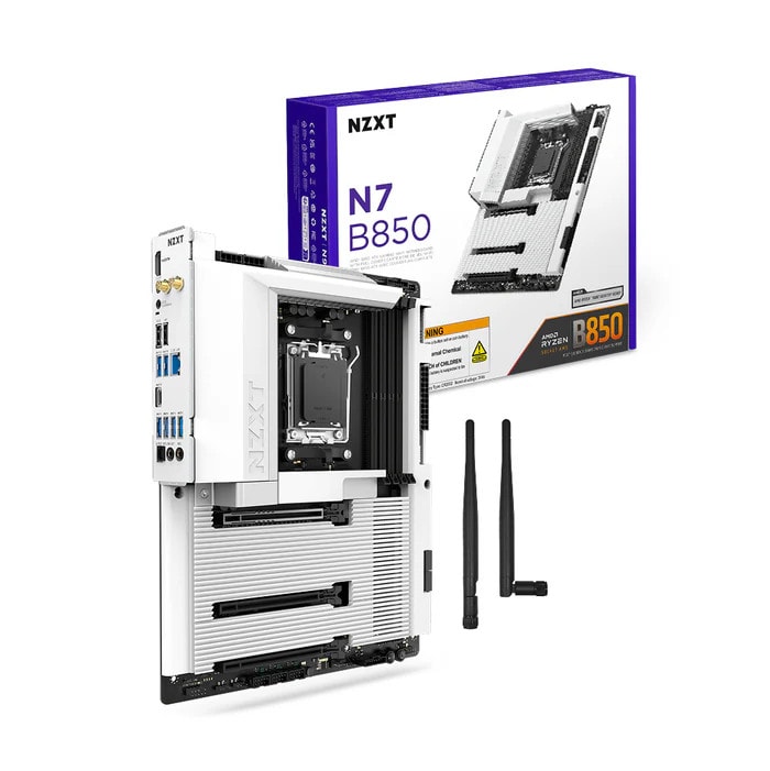 Nzxt N7 B850 Atx Mainboard Sockel Am5 Wifi6e Weiß N7-B85xt-W1 - Image 2