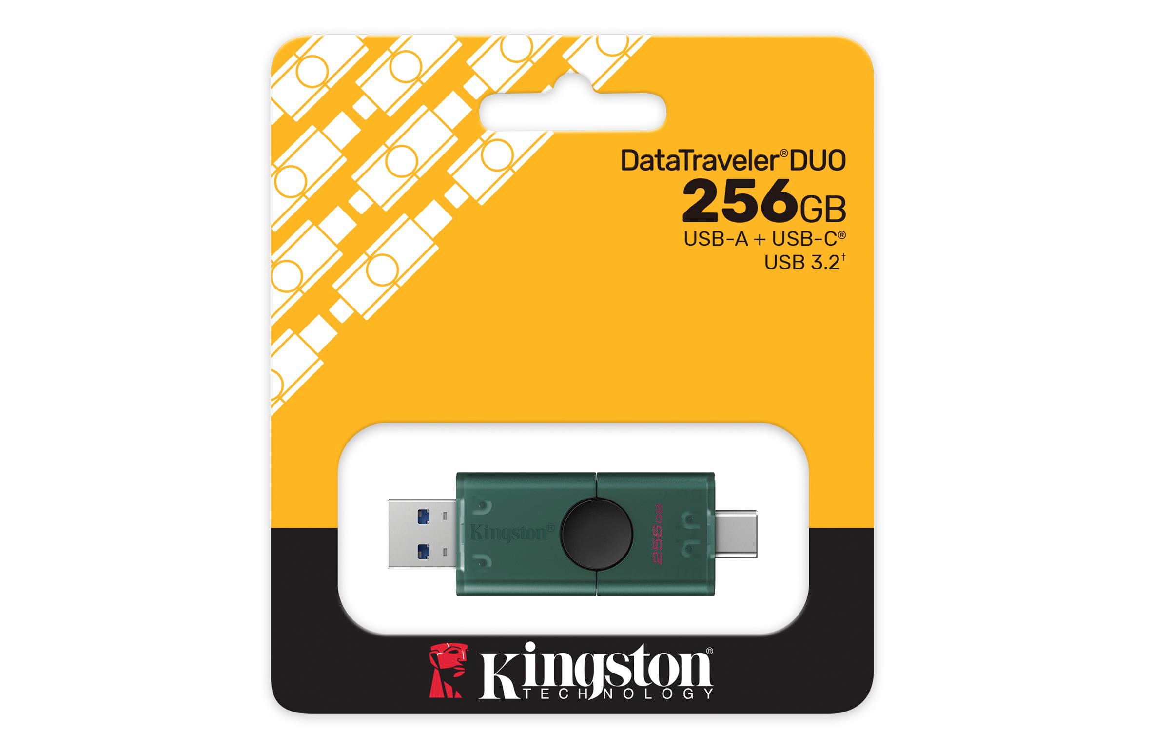 Kingston Schwarz Usb Stick Datatraveler Duo 256Gb Usb-A Usb-C 3.2 Gen 1 Gruen Schiebekappe - Image 3