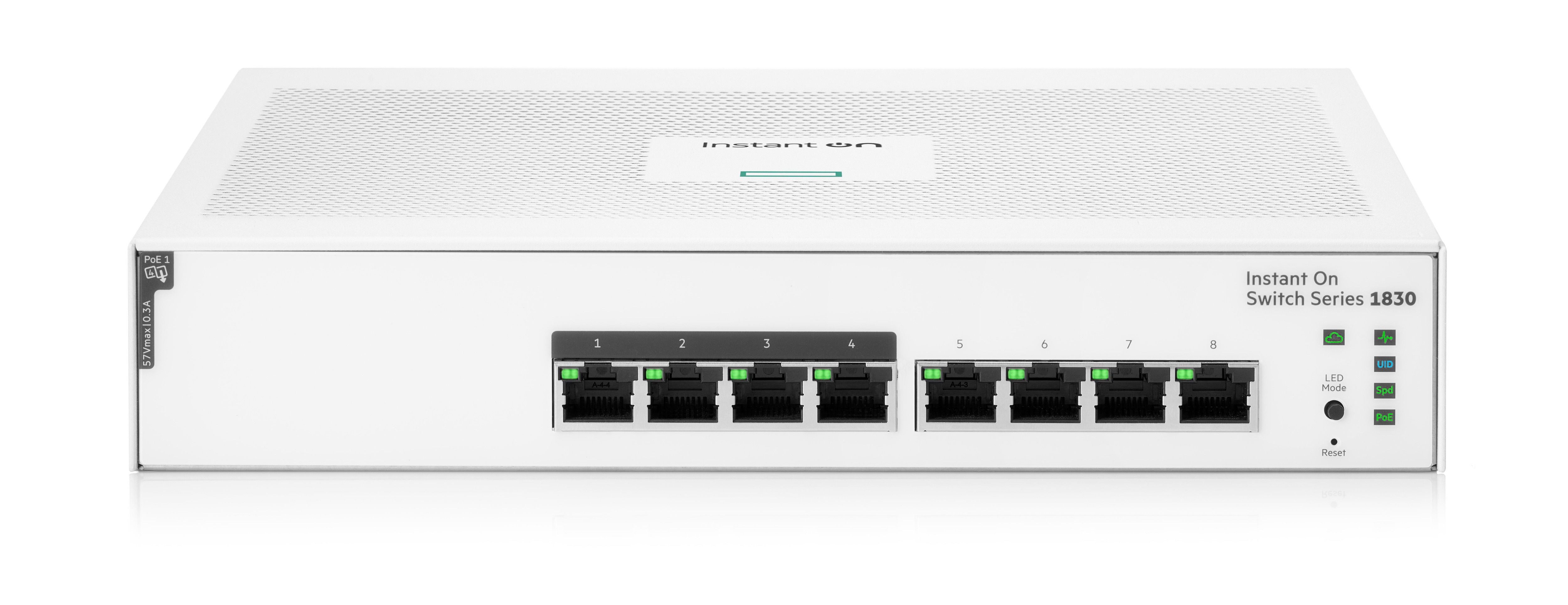 HPE Instant On 1830 8p Gigabit CL4 PoE 65W Switch