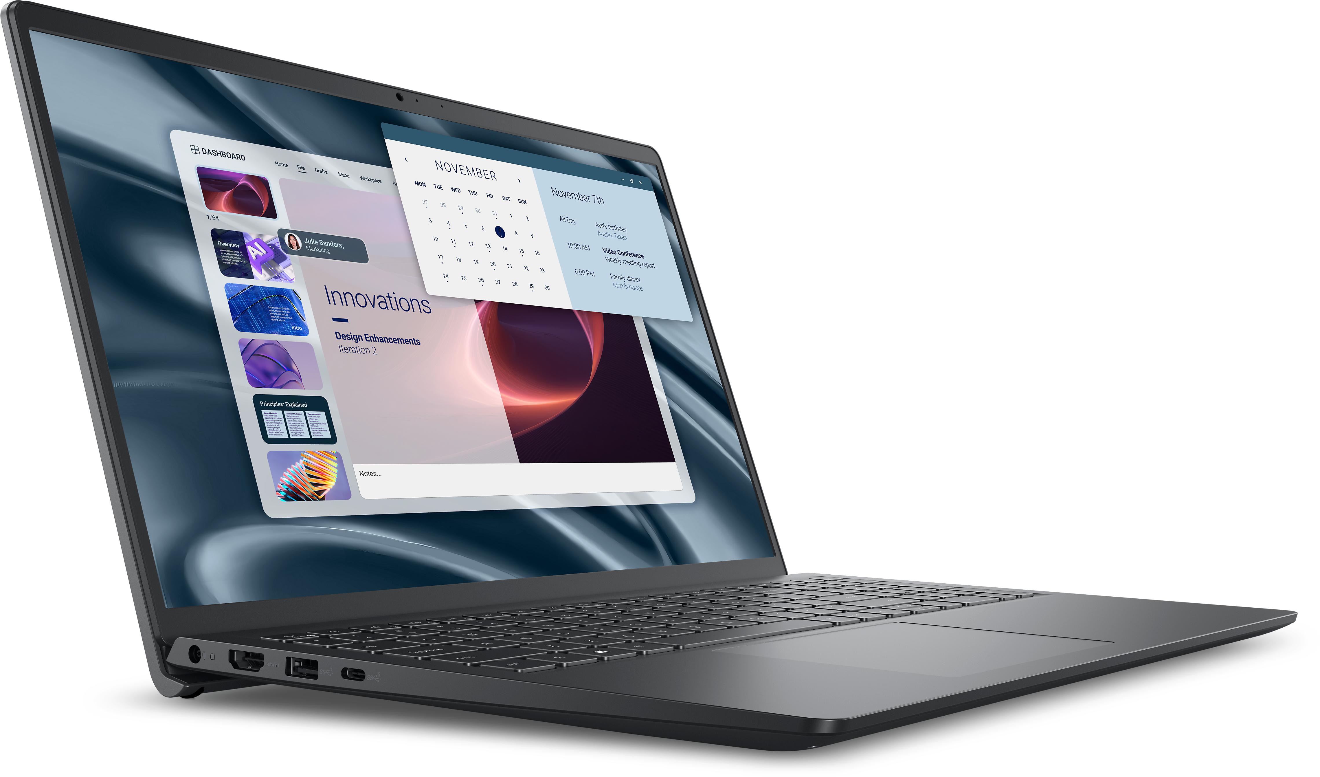 Dell Pro 15 Essential PV15250 i7-1355U 16G 1T FHD W11P 1B (15.60", 1000 GB, 16 GB, DE, Intel Core i7-1355U), Notebook, Schwarz - Image 5