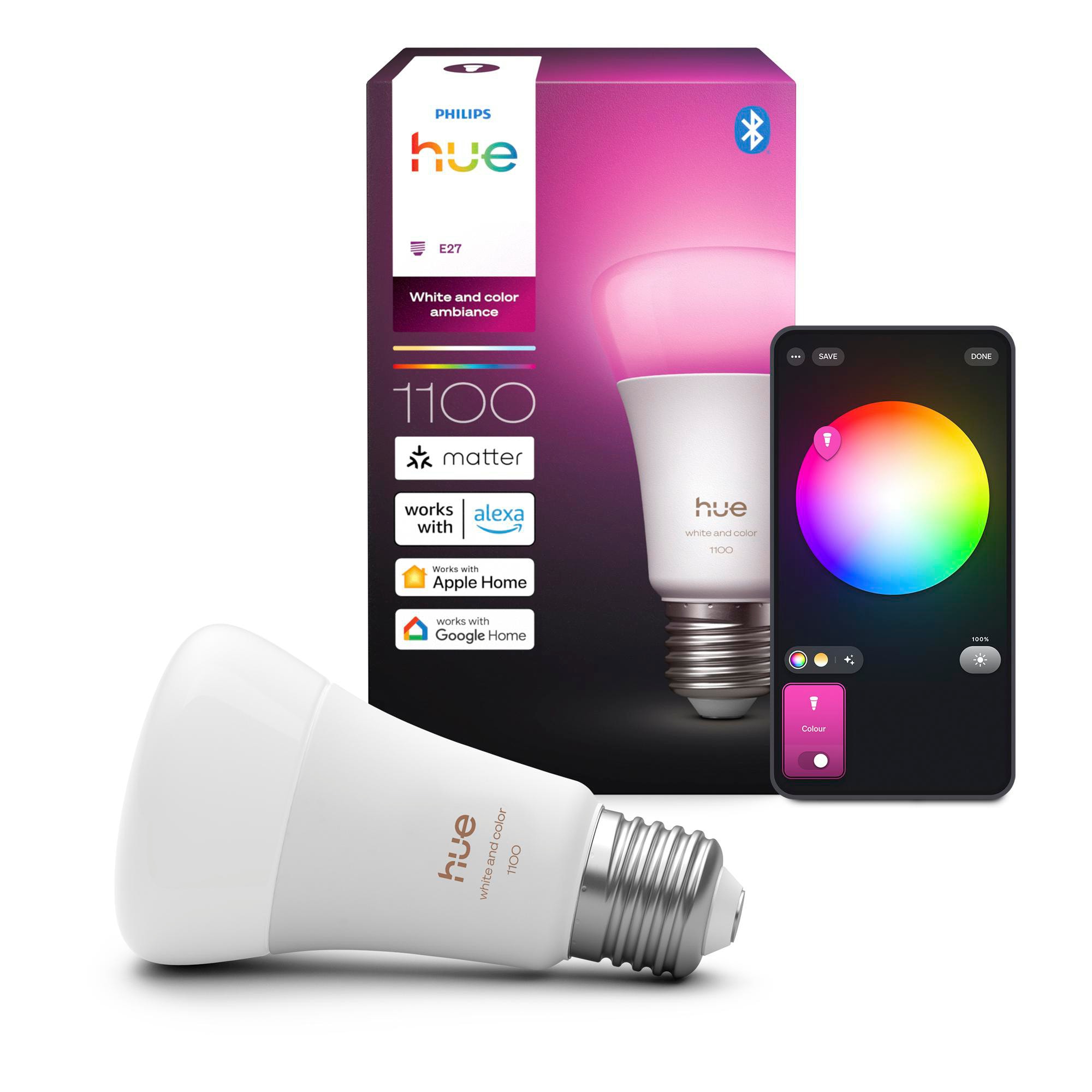 Philips Hue smarte LED-Lampe 1100 lm White and Color Ambiance E27 - Image 5