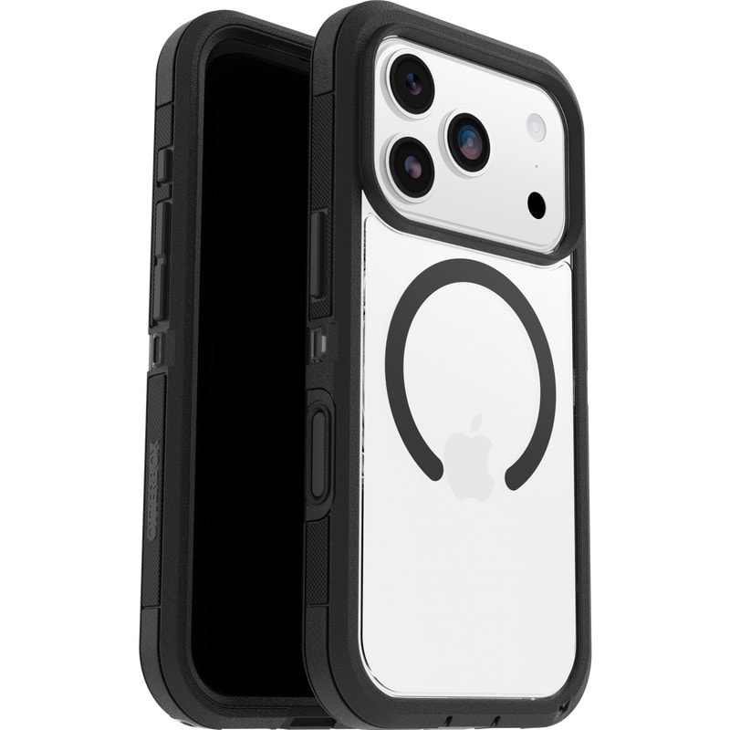 OtterBox React Folio MagSafe Apple iPhone 17 Pro Black Crystal - clear/black