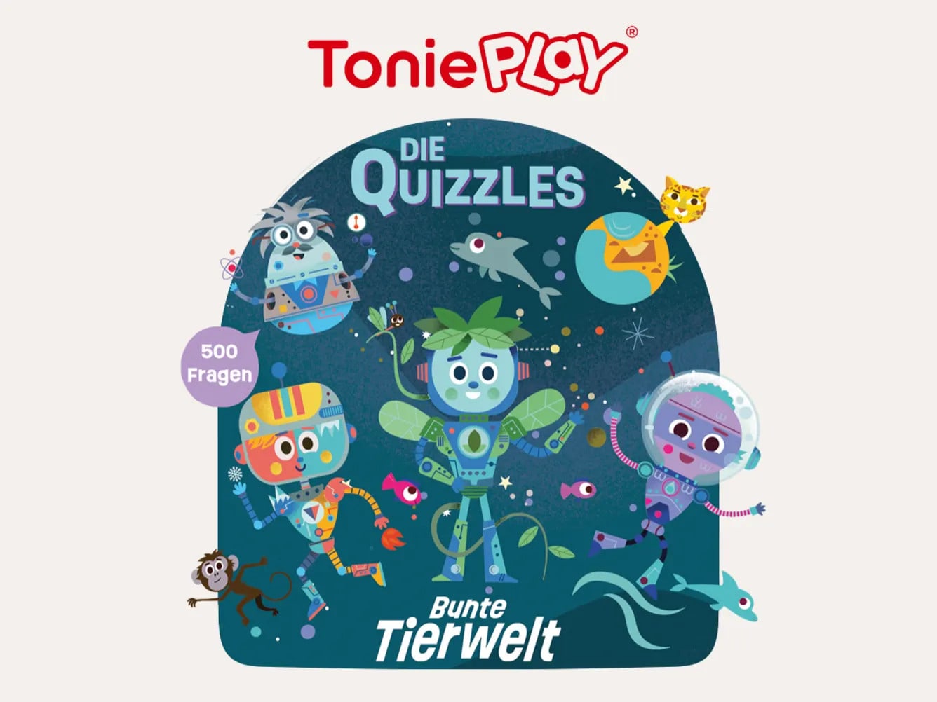 Tonies Play Spiel für Toniebox 2 Play S - Die Quizzles 1 - Bunte Tierwelt