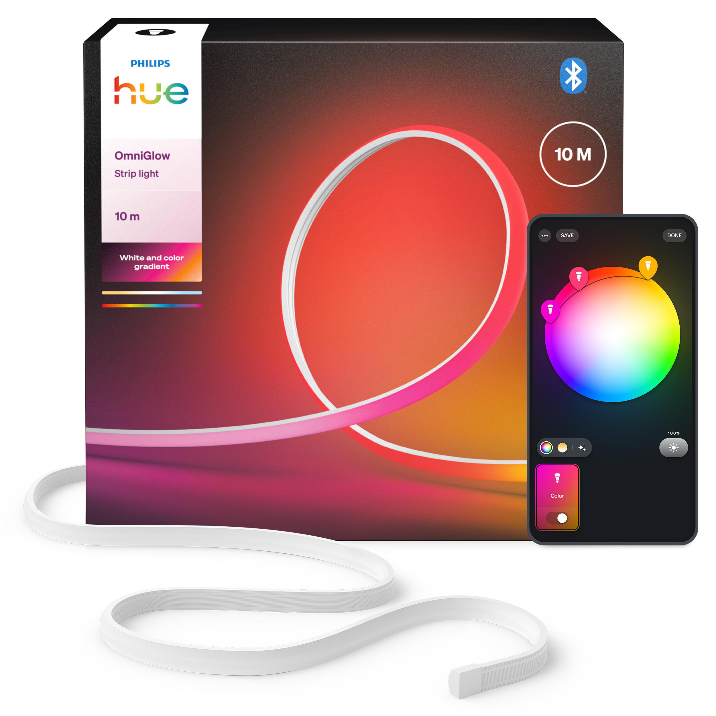 Philips Hue Omniglow Gradient Lightstrip 10M 4500Lm Licht 8721103089533 - Image 3