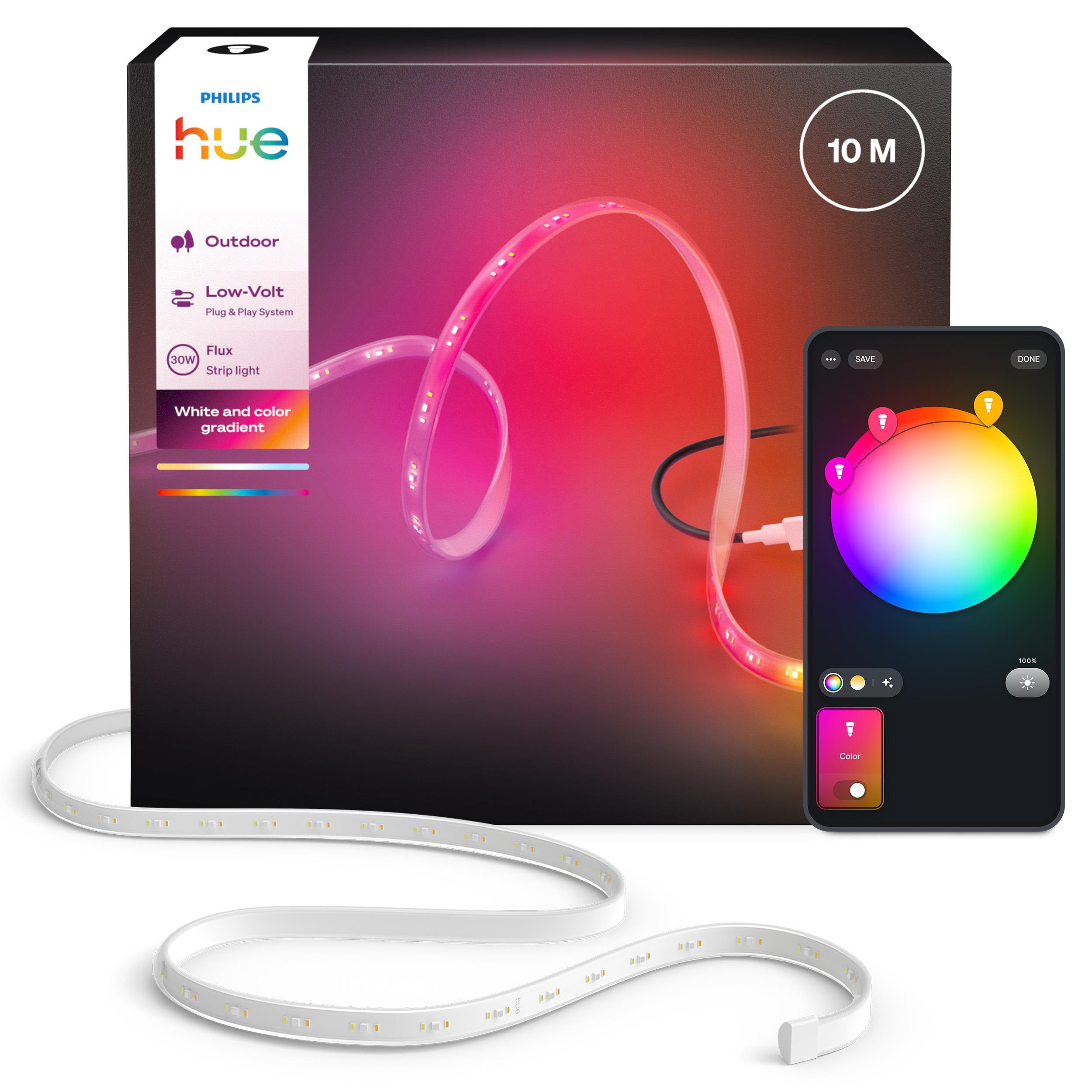 Philips Hue Weiss Led Streifen, Flux Gradient Outdoor Lightstrip (Eu Stecker) (Rgbw, 1000 Cm, Outdoor) - Bild 4