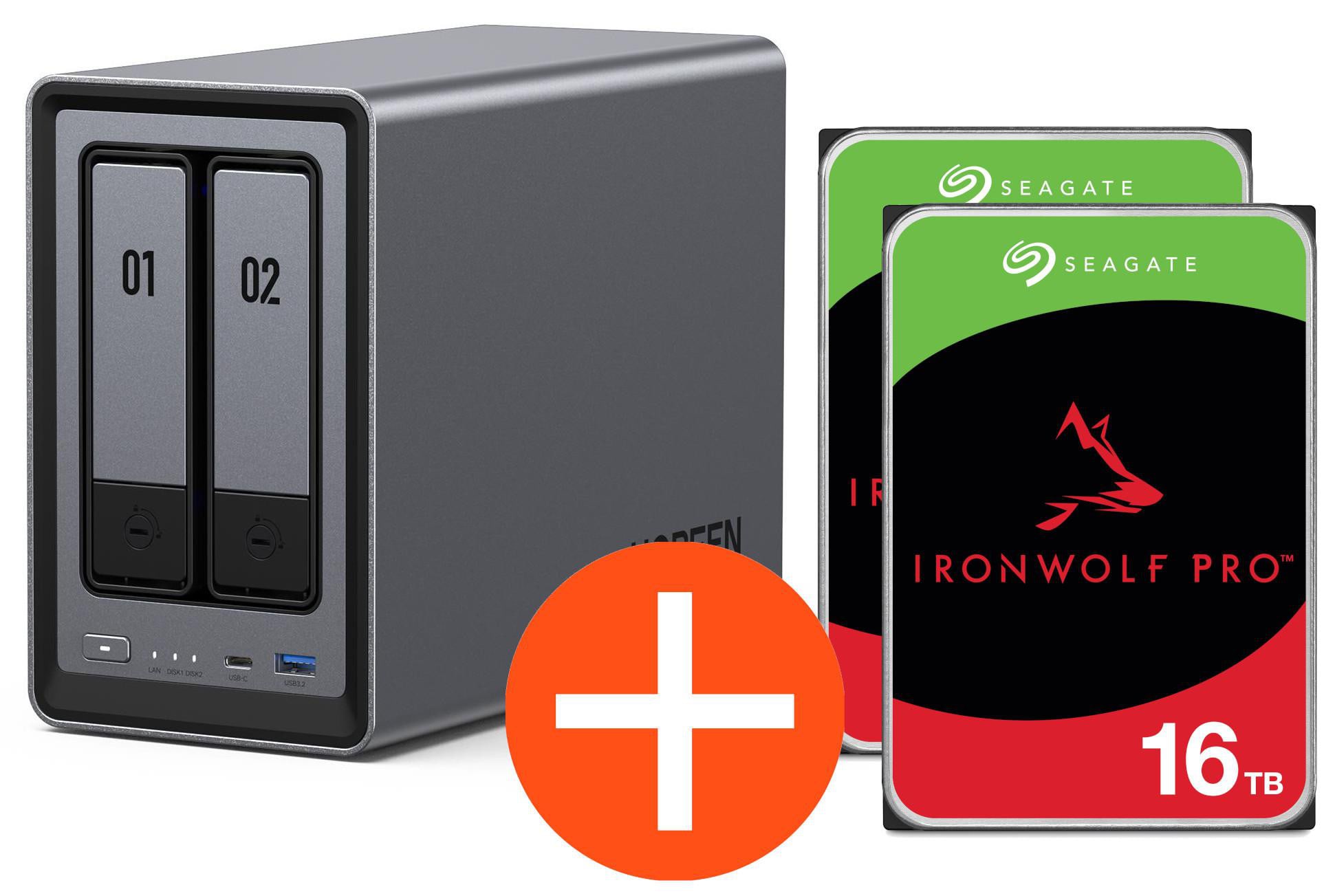 UGREEN DXP2800 NAS-System 8 TB + 2x 4 TB Seagate IronWolf-Festplatten - Image 22
